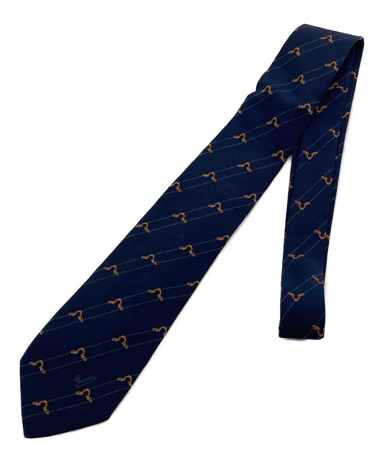 中古・古着通販】GUCCI (グッチ) ネクタイ ネイビー サイズ