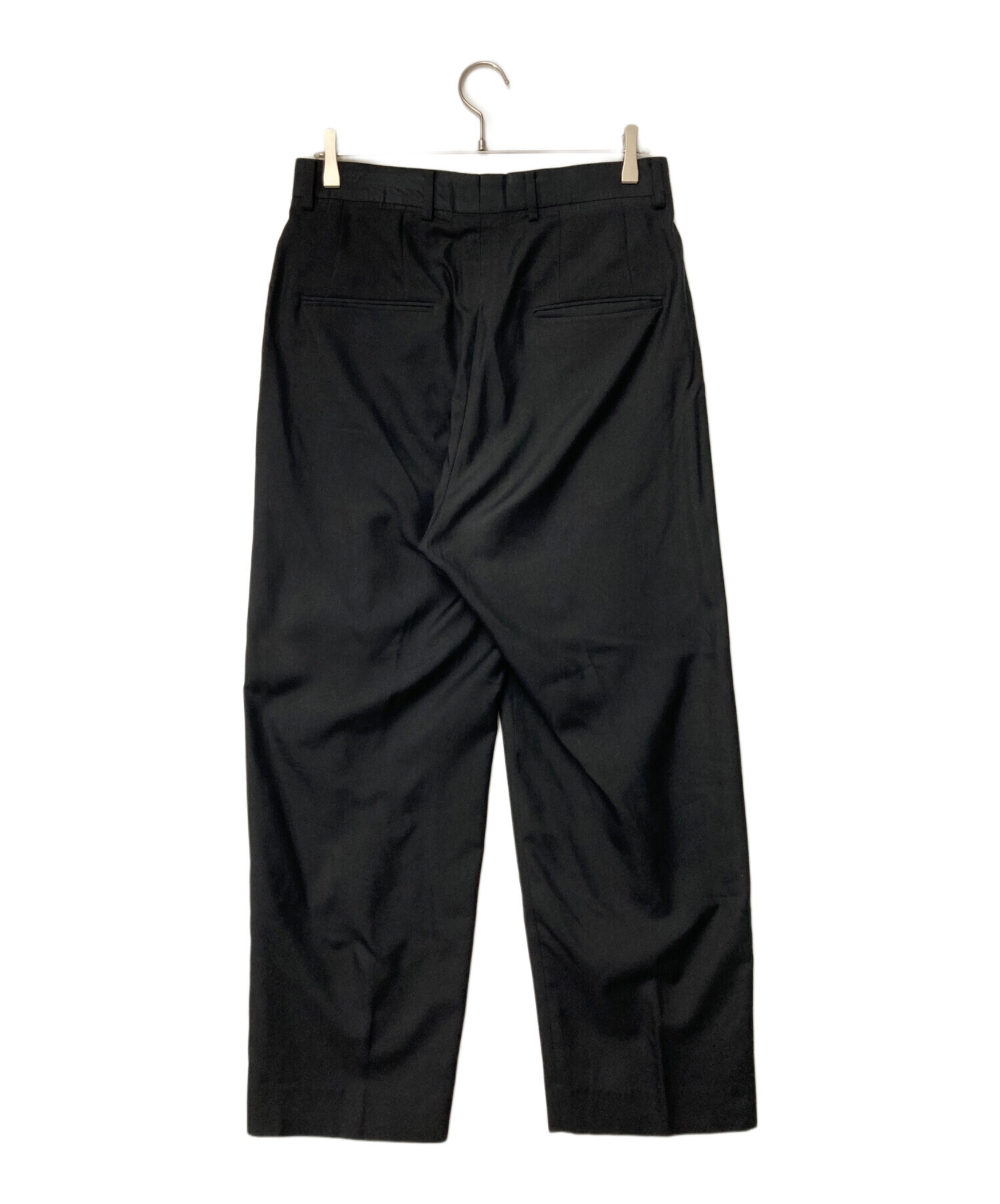 ATON 25ssNIDOM SILK WIDE PANTS サイズ4 中古・古着通販】ATON (エイトン) NIDOM SILK WIDE PANTS ブラック