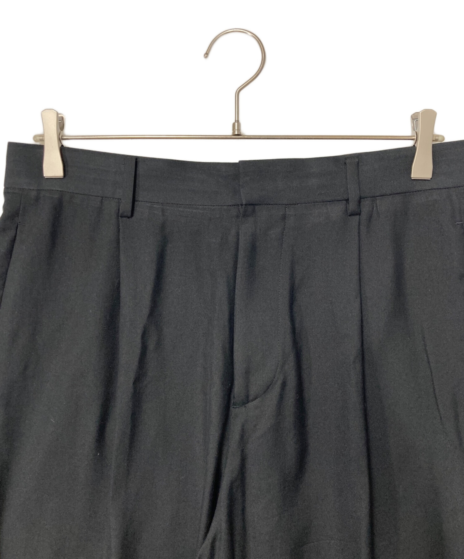 ATON 23AWNIDOM SILK WIDE PANTS サイズ2 中古・古着通販】ATON (エイトン) NIDOM SILK WIDE PANTS ブラック