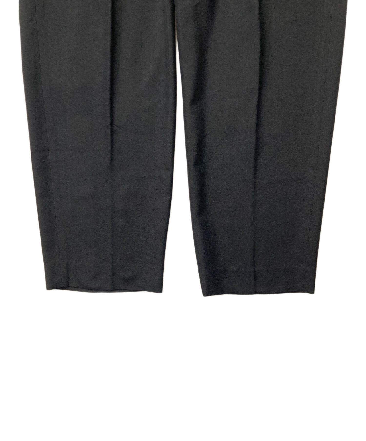 中古・古着通販】ATON (エイトン) NIDOM SILK WIDE PANTS ブラック