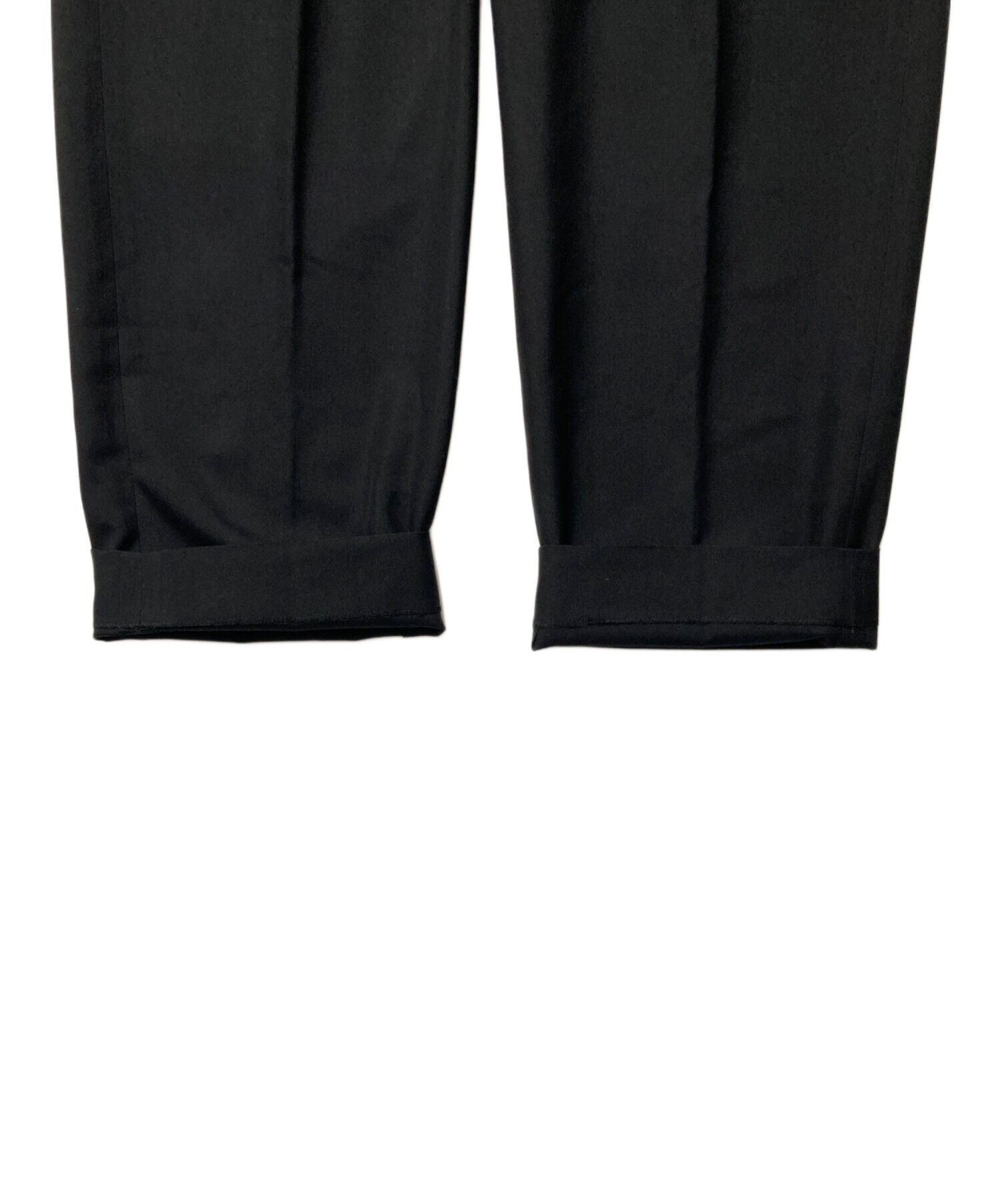 ATON 23AWNIDOM SILK WIDE PANTS サイズ2 中古・古着通販】ATON (エイトン) NIDOM SILK WIDE PANTS ブラック