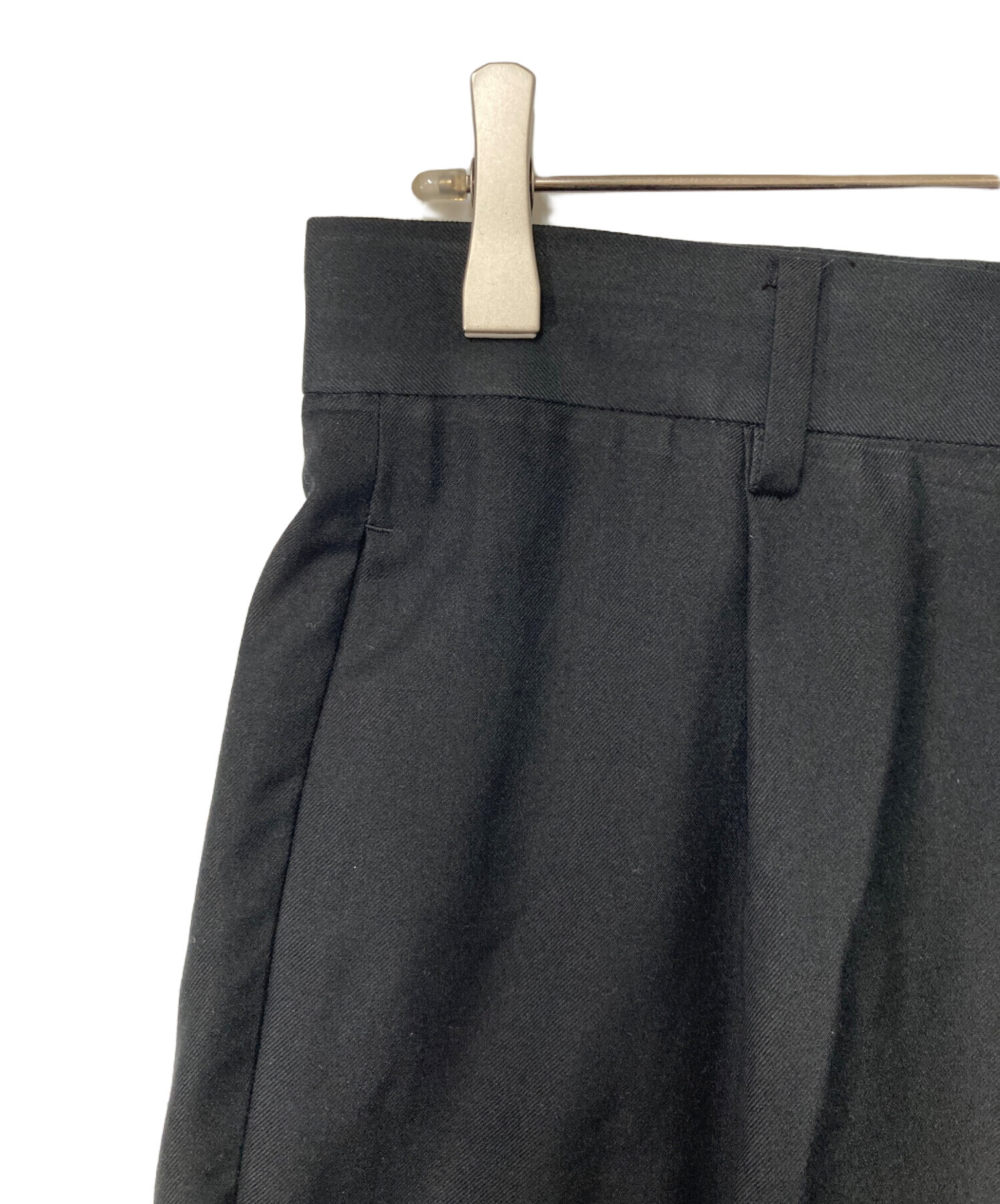 中古・古着通販】ATON (エイトン) NIDOM SILK WIDE PANTS ブラック