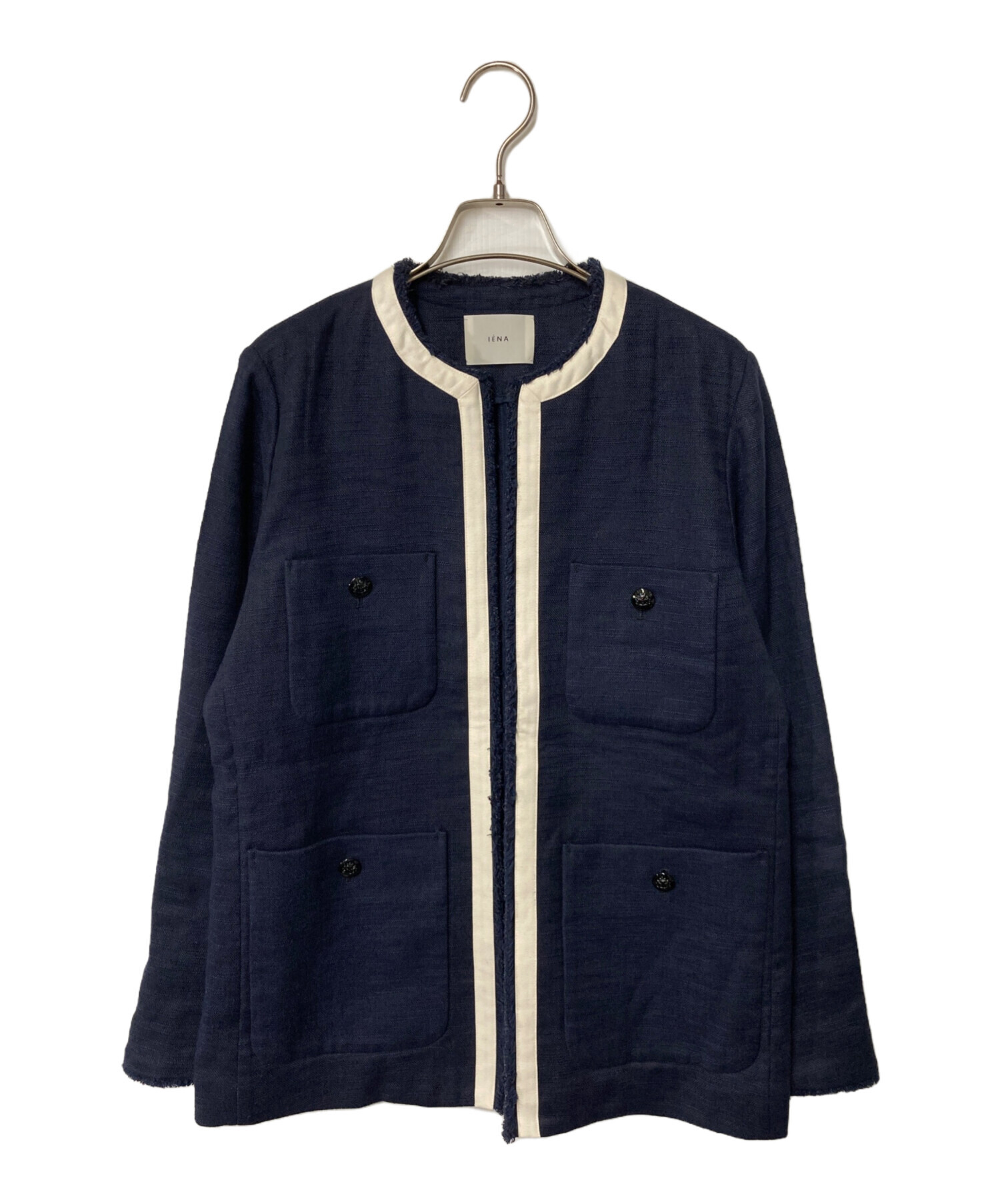 中古・古着通販】IENA (イエナ) Wクロス トリミングジャケット
