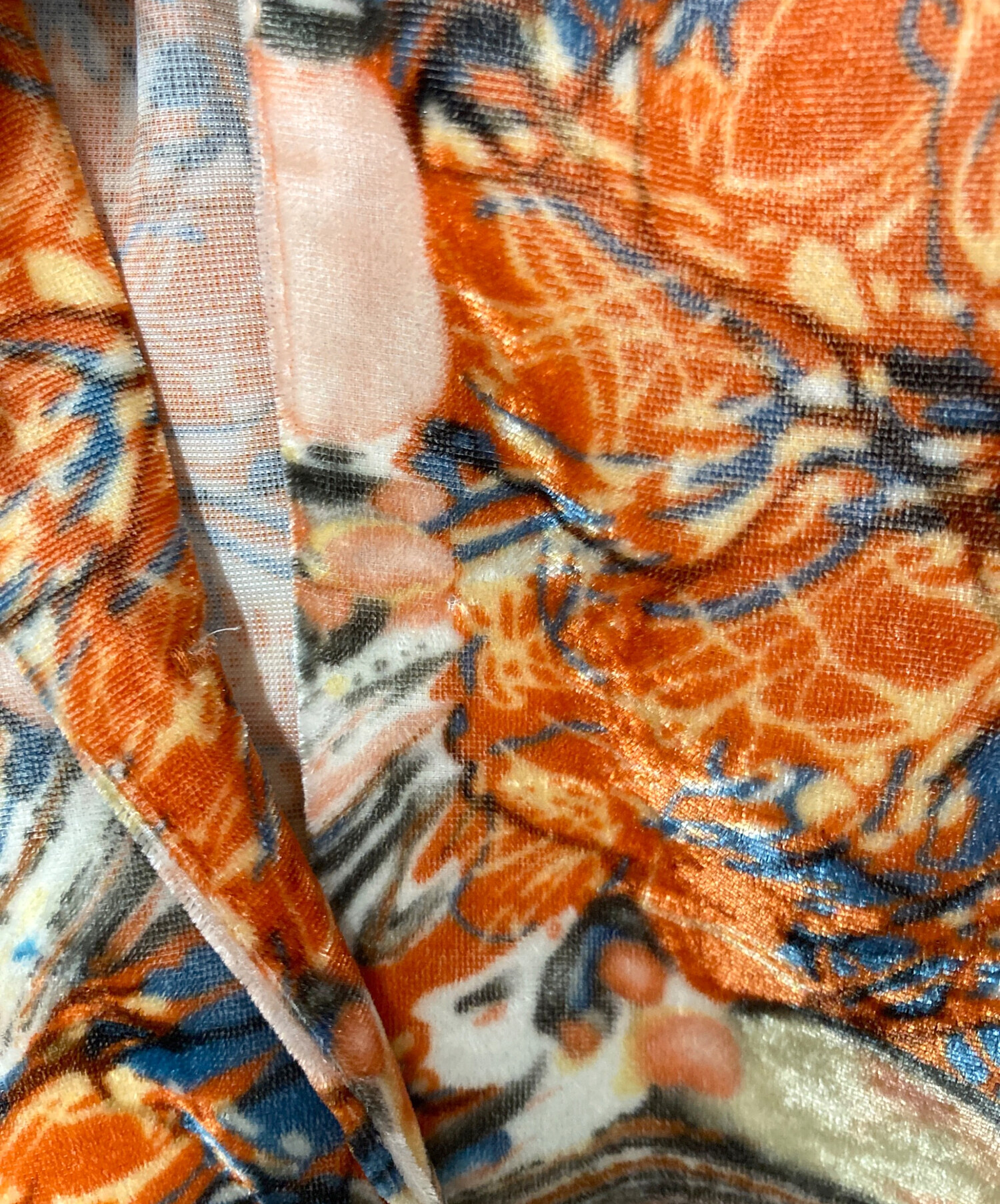 中古・古着通販】Needles (ニードルズ) 総柄ベロアシャツ オレンジ