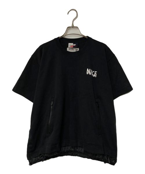 【早い者勝ち】レアサイズ　 NIKE sacai ブラック スウェット 中古・古着通販】NIKE (ナイキ) sacai (サカイ) Short Sleeve Top