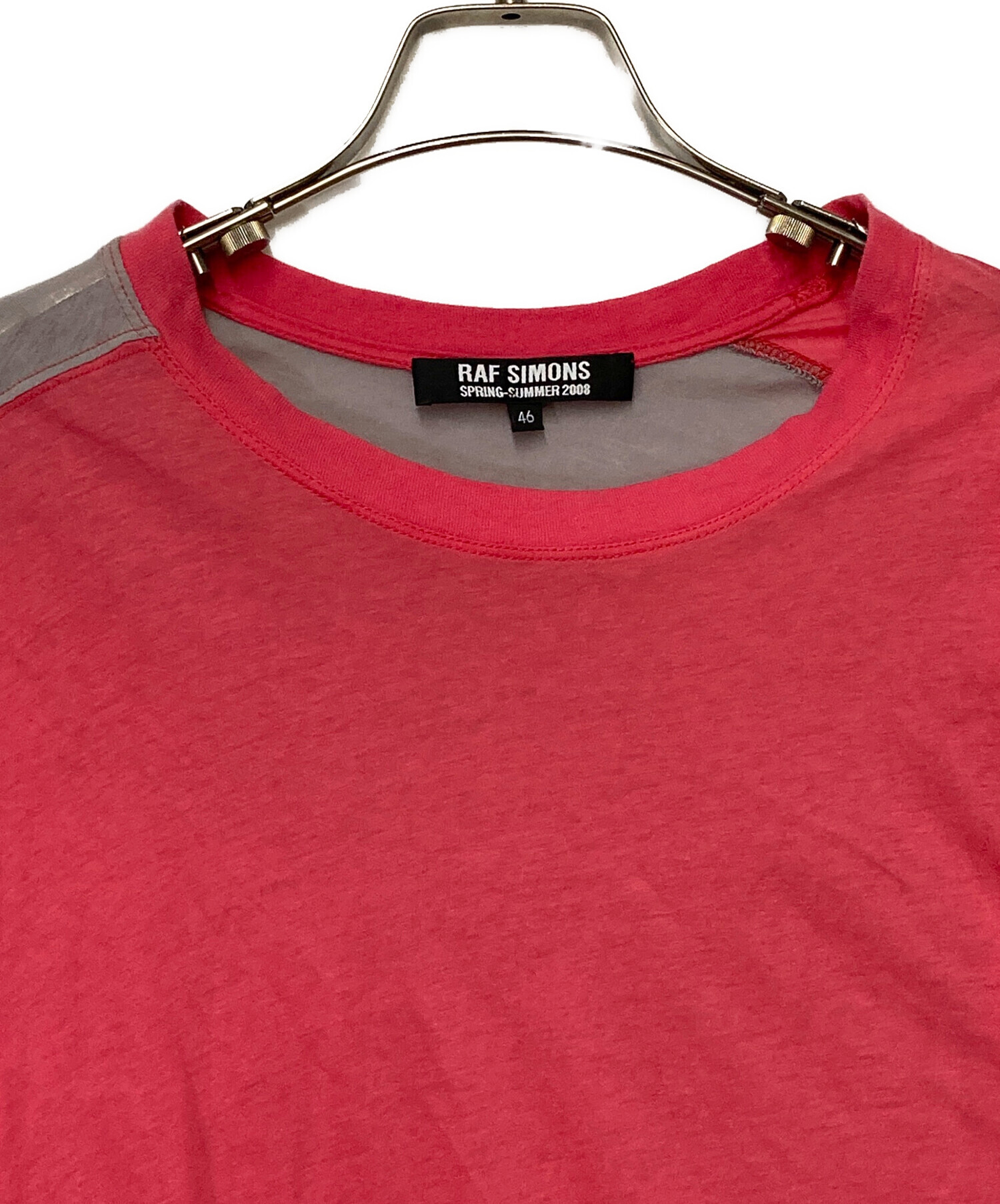 中古・古着通販】RAF SIMONS (ラフシモンズ) 切替カットソー ピンク