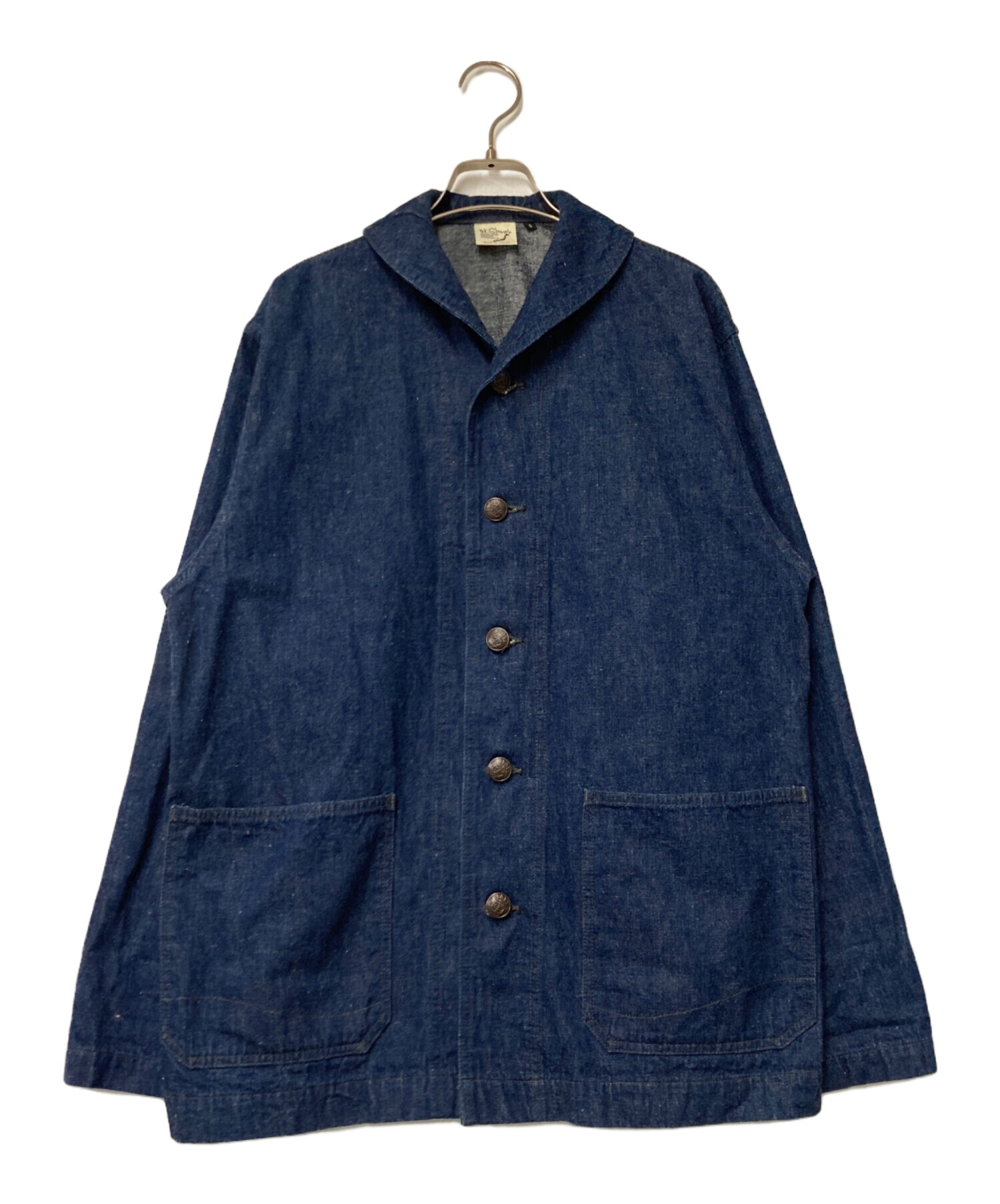 【完売】orslow US.NAVY ショールカラー デニム オアスロウ 中古・古着通販】orSlow (オアスロウ) US NAVY SHAWL COLLAR JACKET