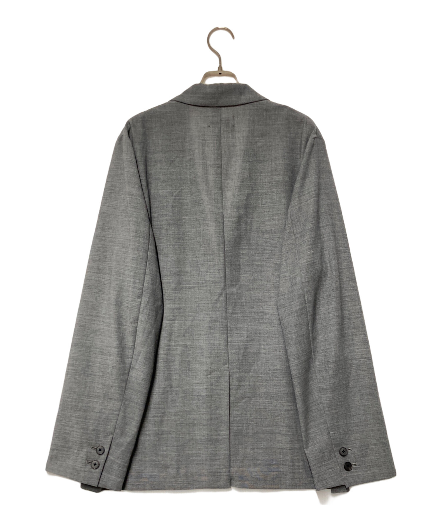 ATON グレー テーラードジャケット　04 中古・古着通販】ATON (エイトン) TWIST WOOL GAUZE テーラード