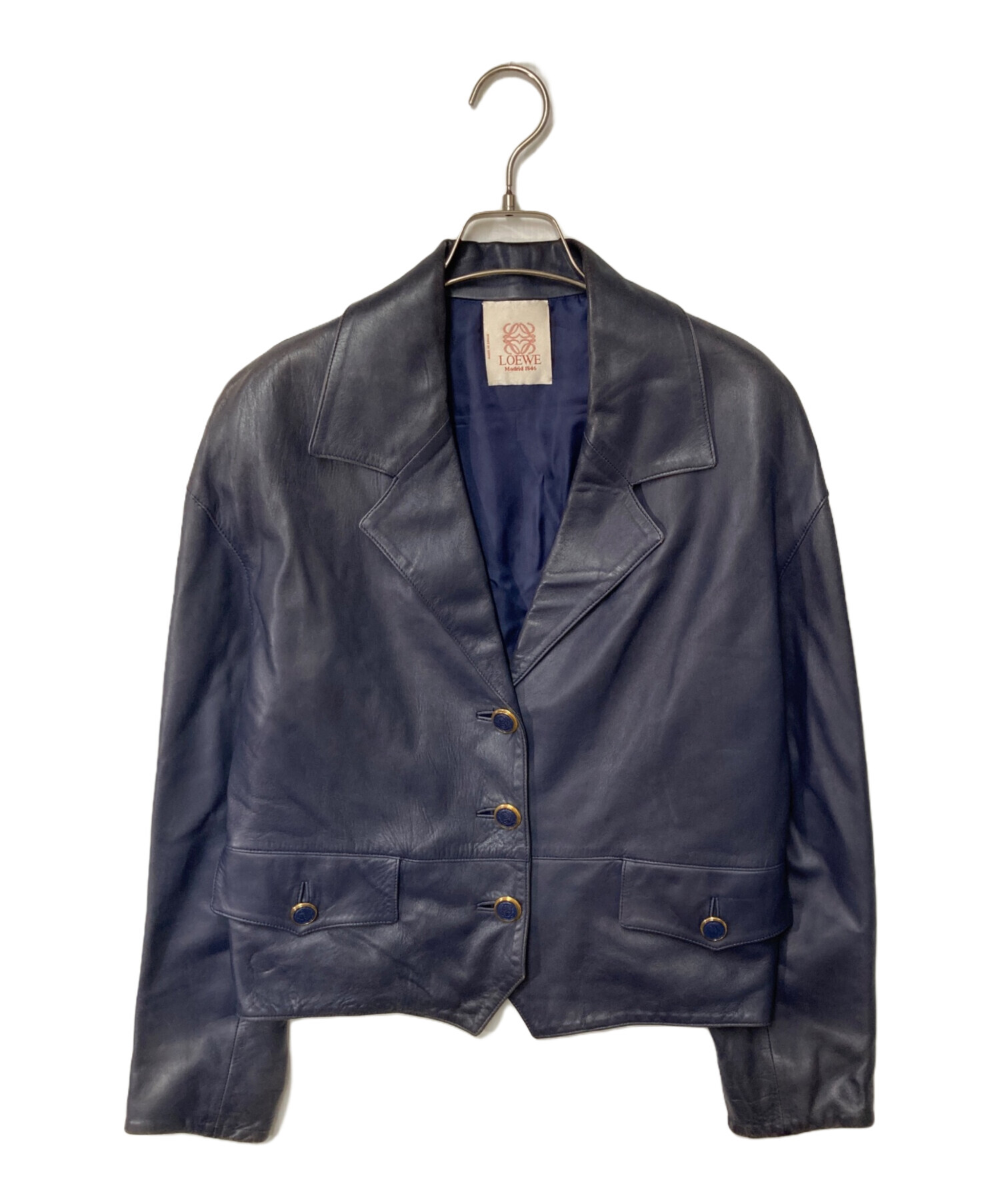 LOEWE レザージャケット テーラード　サイズ44 中古・古着通販】LOEWE (ロエベ) napa レザー テーラードジャケット