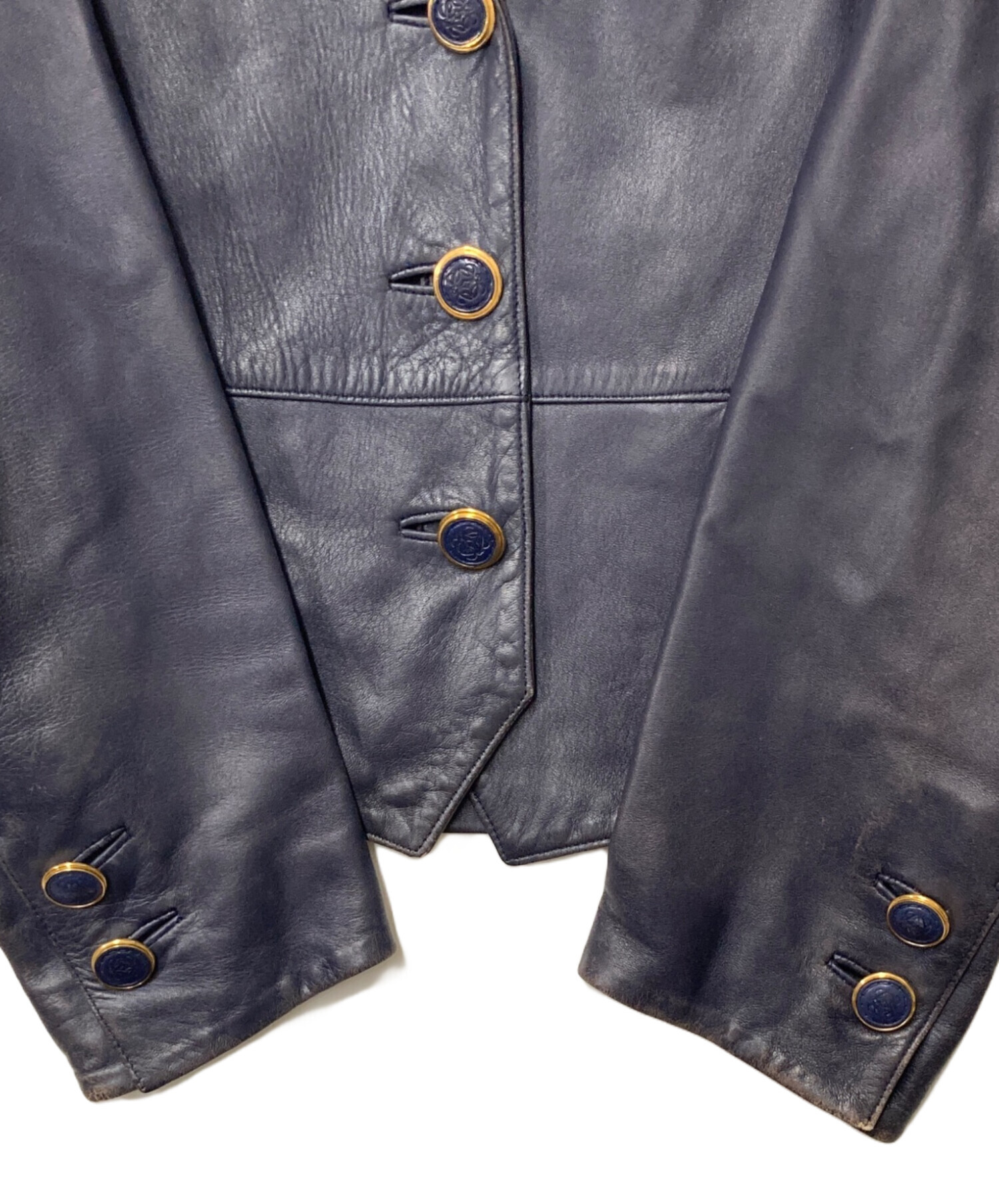 中古・古着通販】LOEWE (ロエベ) napa レザー テーラードジャケット 