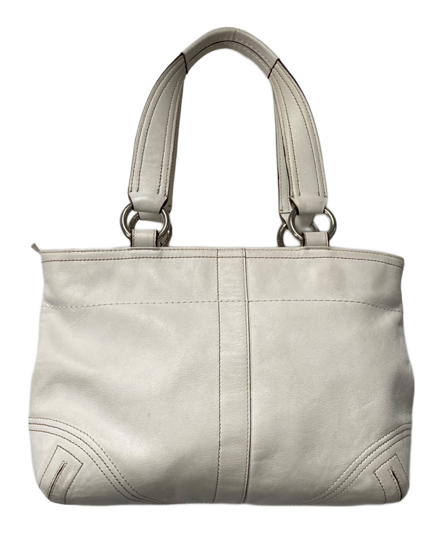 中古・古着通販】COACH (コーチ) トートバッグ ホワイト｜ブランド 