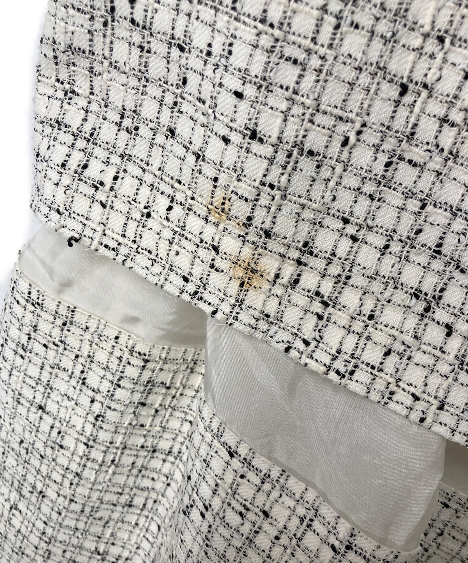 中古・古着通販】sacai (サカイ) サマーツイードスカート ホワイト