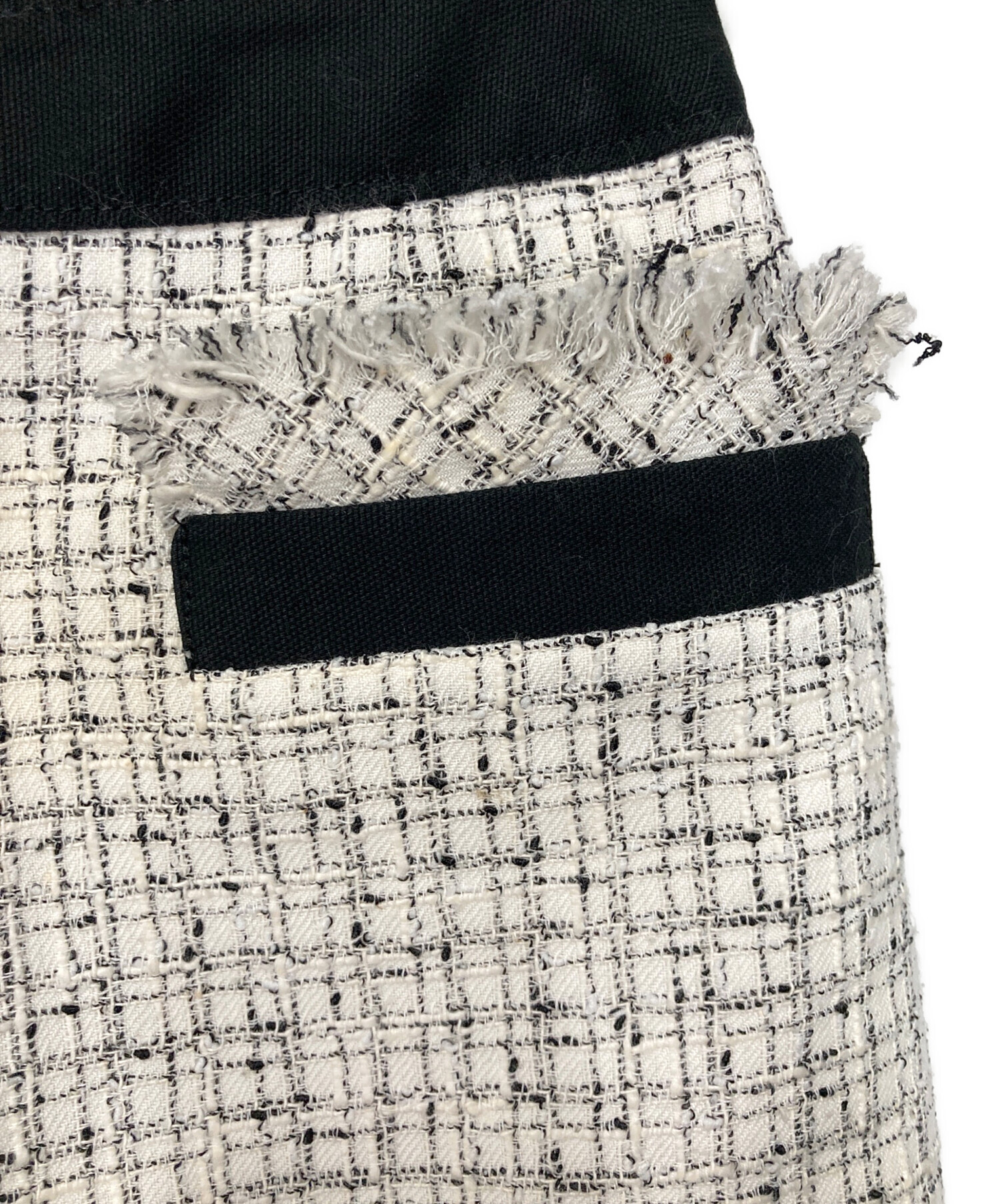 中古・古着通販】sacai (サカイ) サマーツイードスカート ホワイト