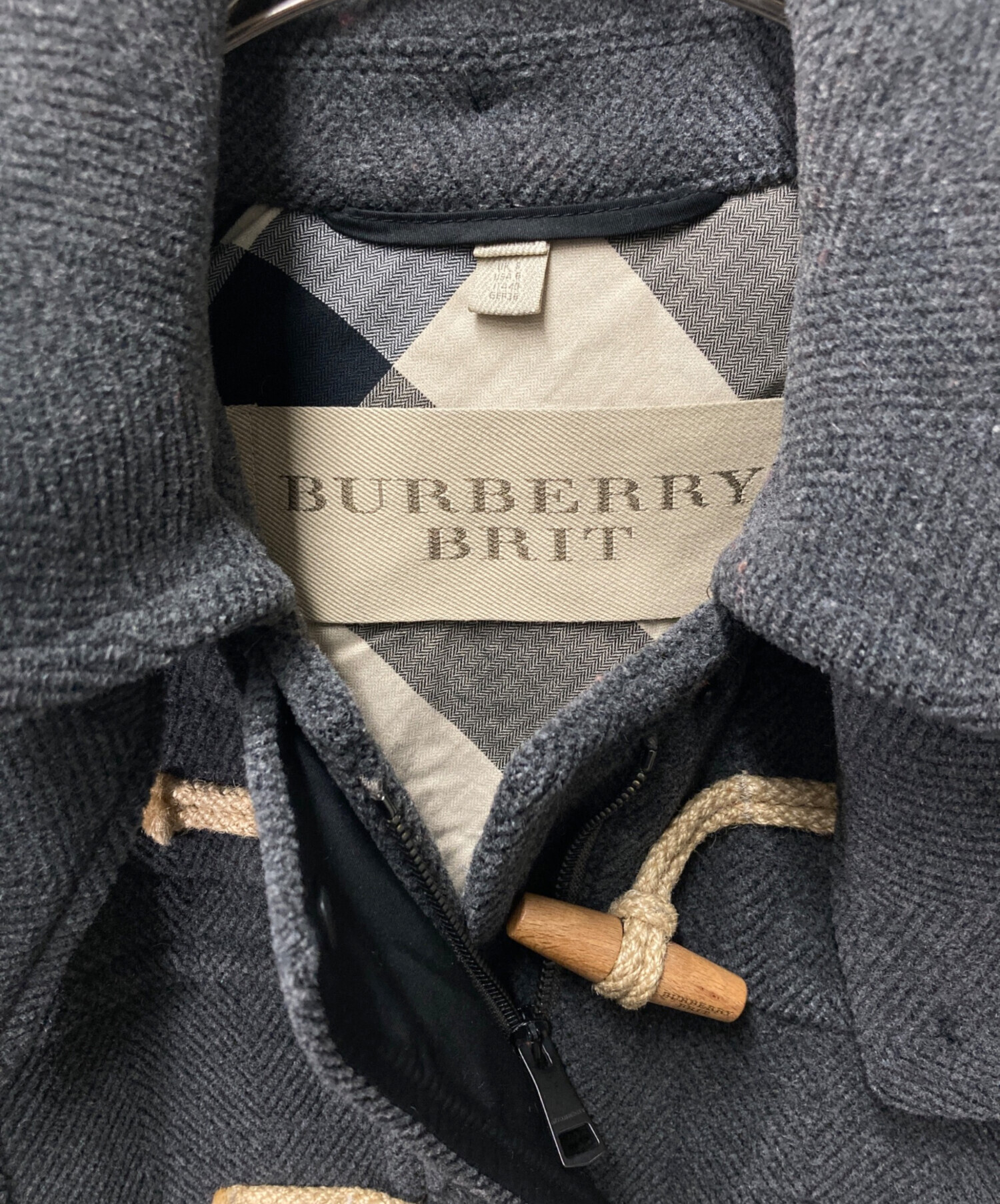 正規店★BURBERRY BRITバーバリー★グレー ダッフルコート 中古・古着通販】BURBERRY BRIT (バーバリーブリット) ダッフルコート