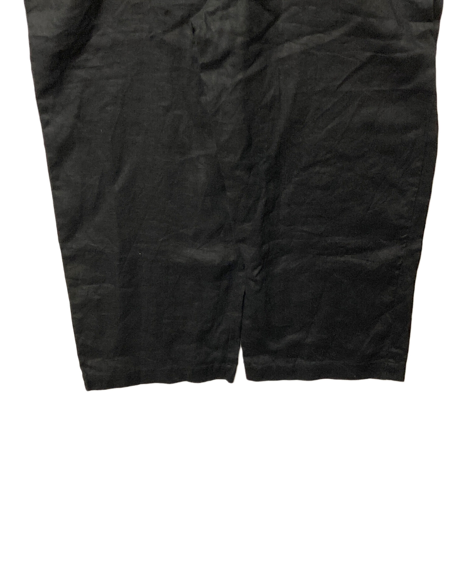 中古・古着通販】KAGURE (カグレ) リネンサロペット ブラック サイズ
