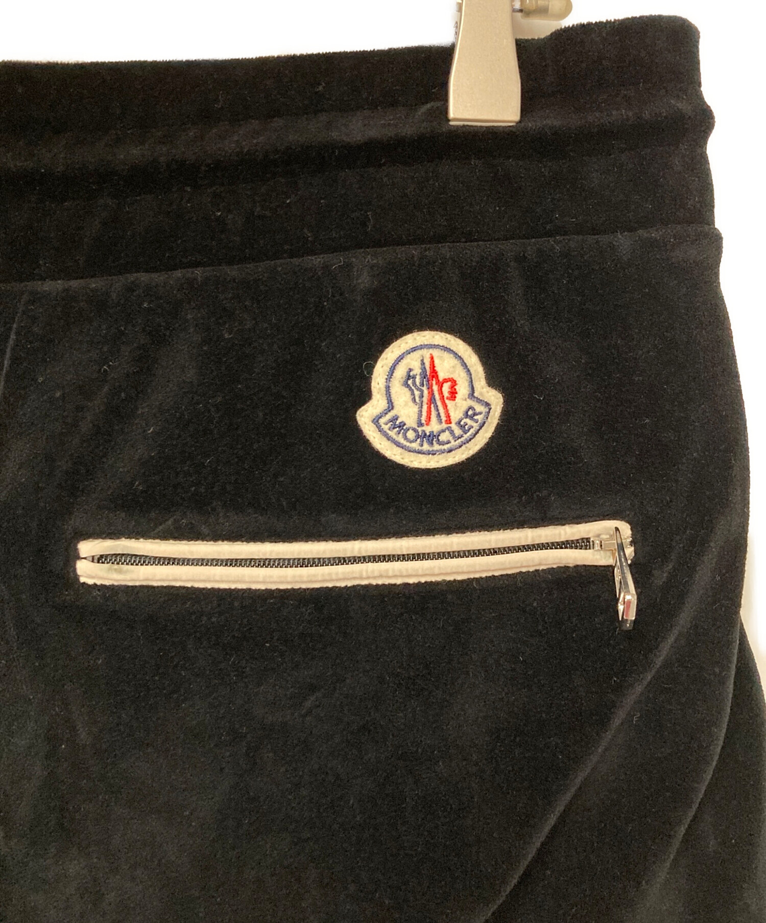 中古・古着通販】MONCLER (モンクレール) ベロアパンツ ブラック