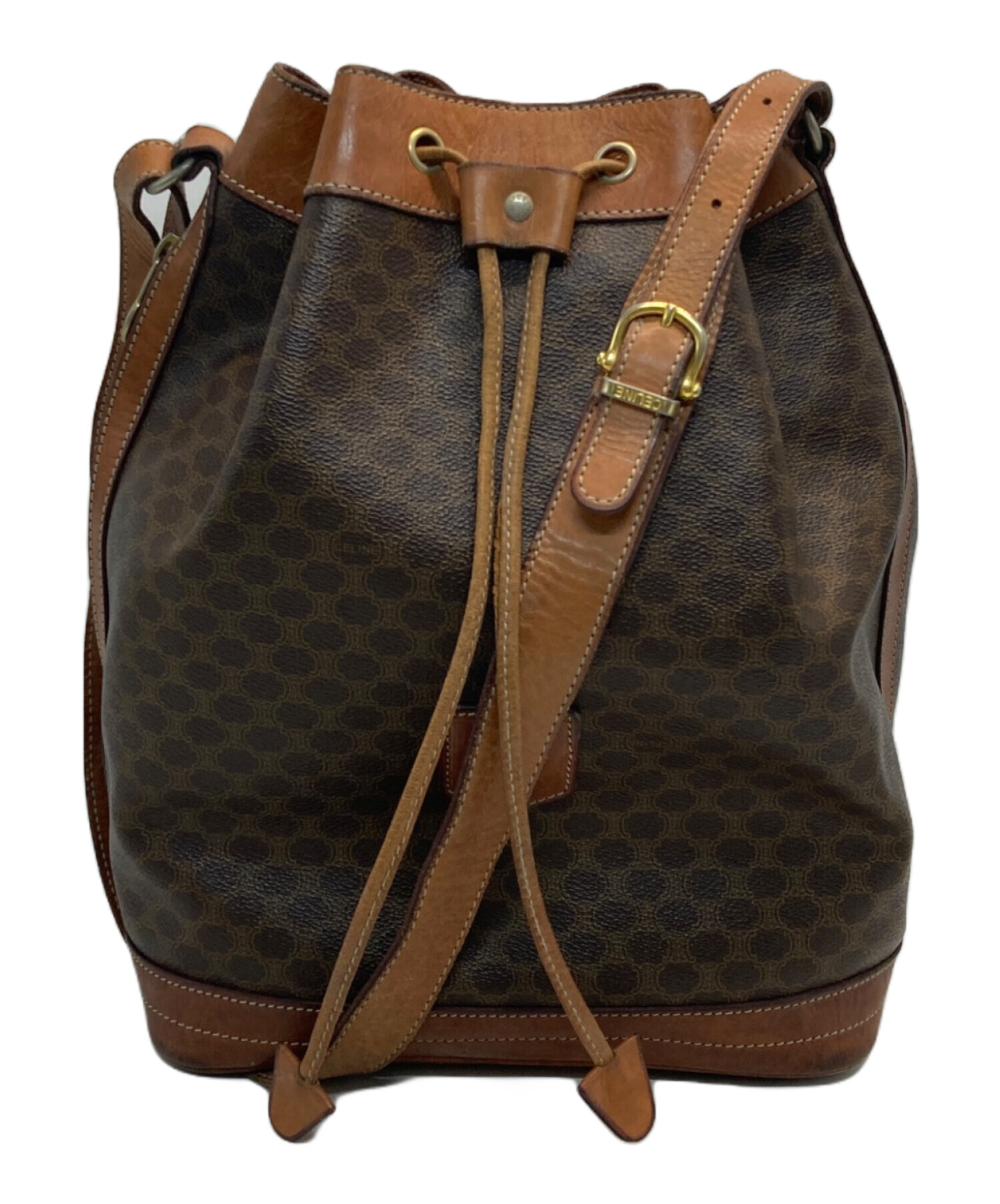 中古・古着通販】CELINE (セリーヌ) マカダム巾着ショルダーバッグ