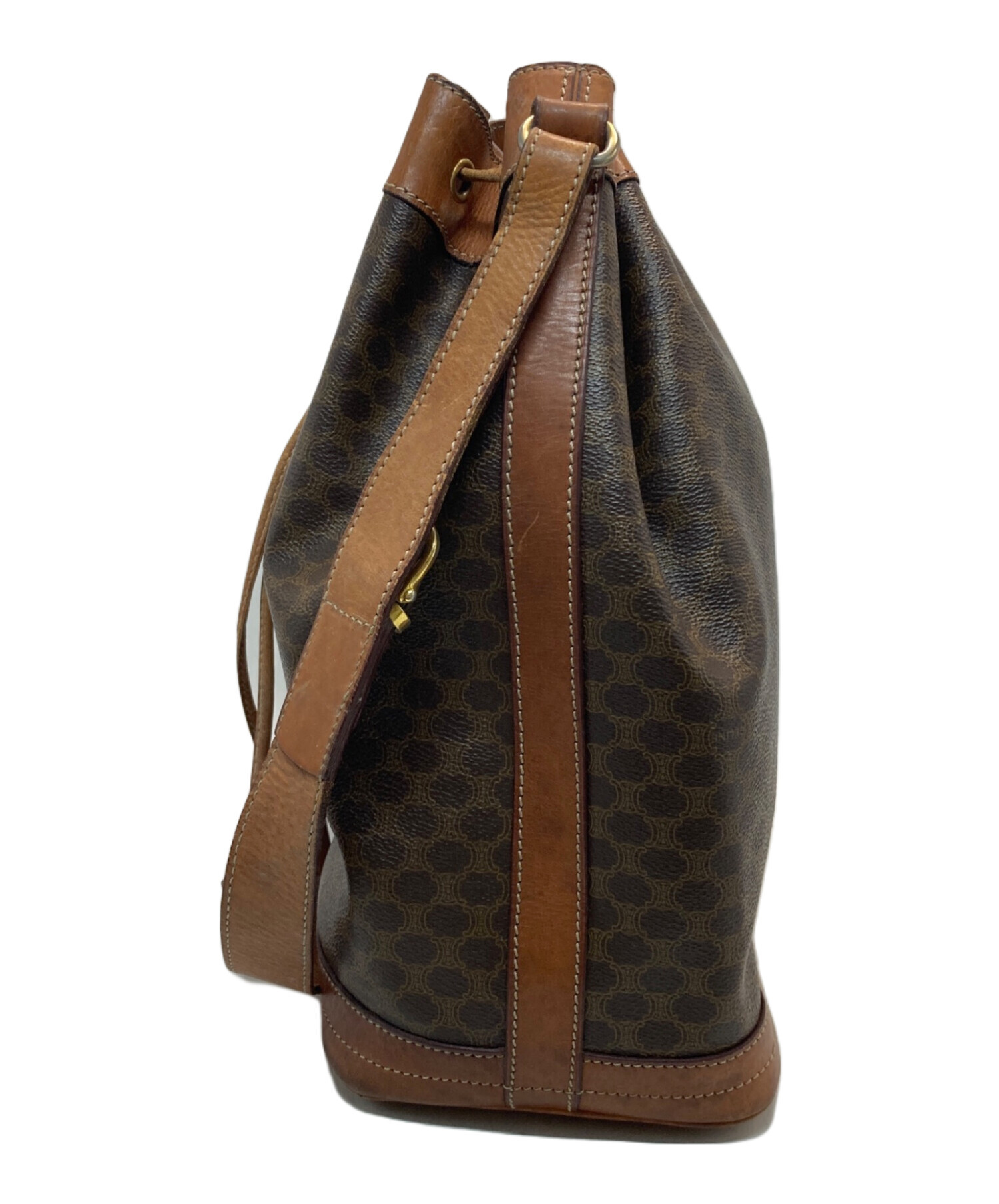 中古・古着通販】CELINE (セリーヌ) マカダム巾着ショルダーバッグ
