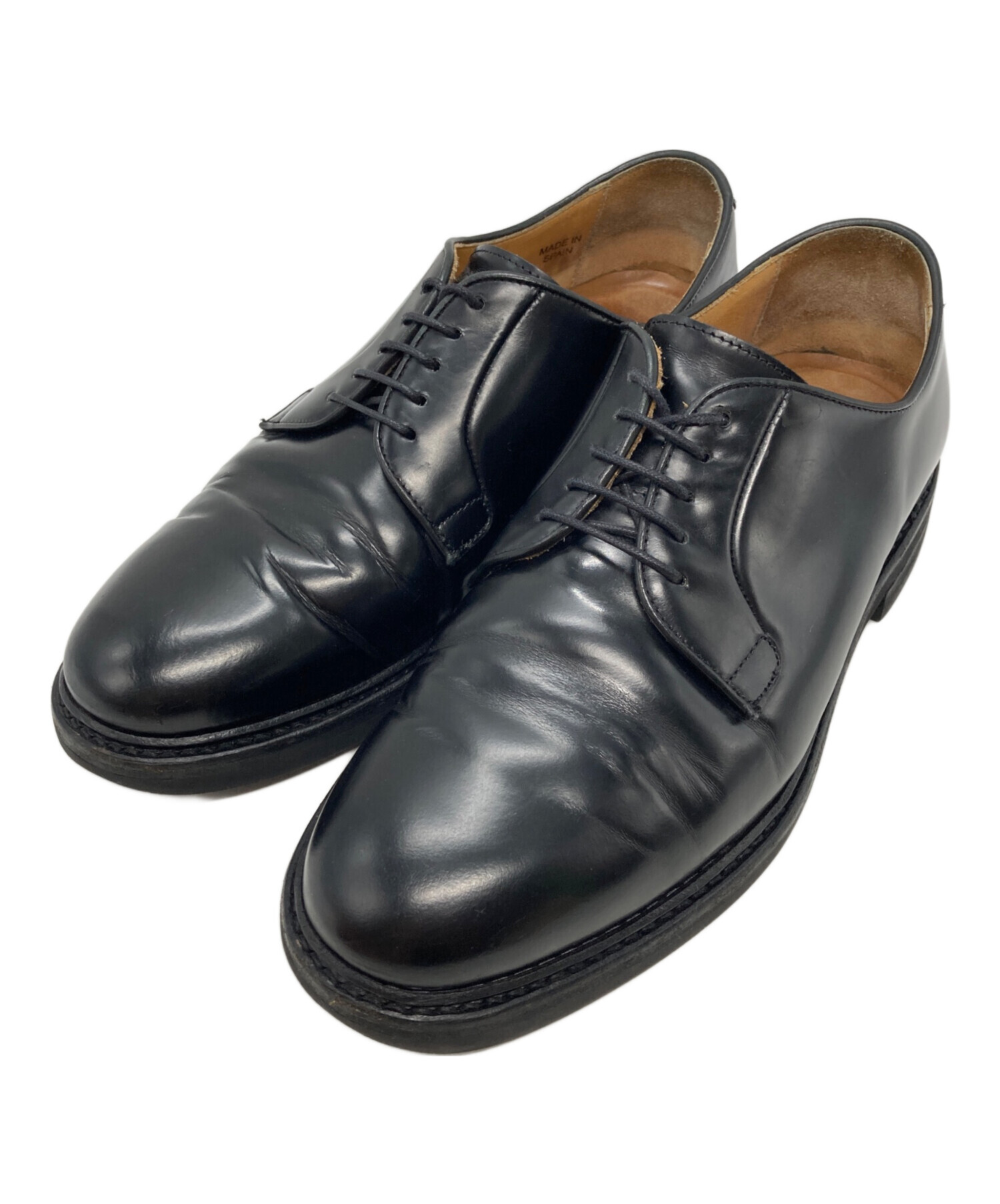 バーウィック プレーントゥ 黒 サイズ8【着用10回以下】 Vibramソール 中古・古着通販】berwick (バーウィック) プレーントゥシューズ
