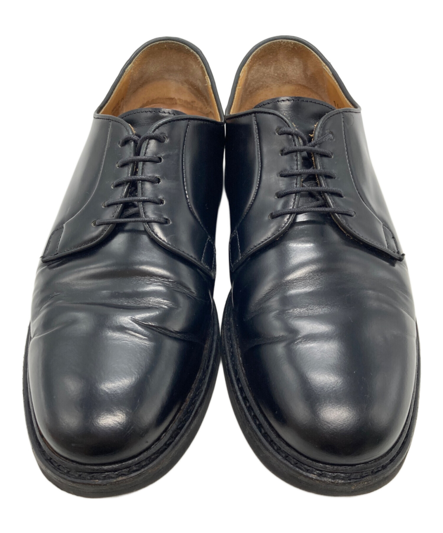 バーウィック プレーントゥ 黒 サイズ8【着用10回以下】 Vibramソール 中古・古着通販】berwick (バーウィック) プレーントゥシューズ