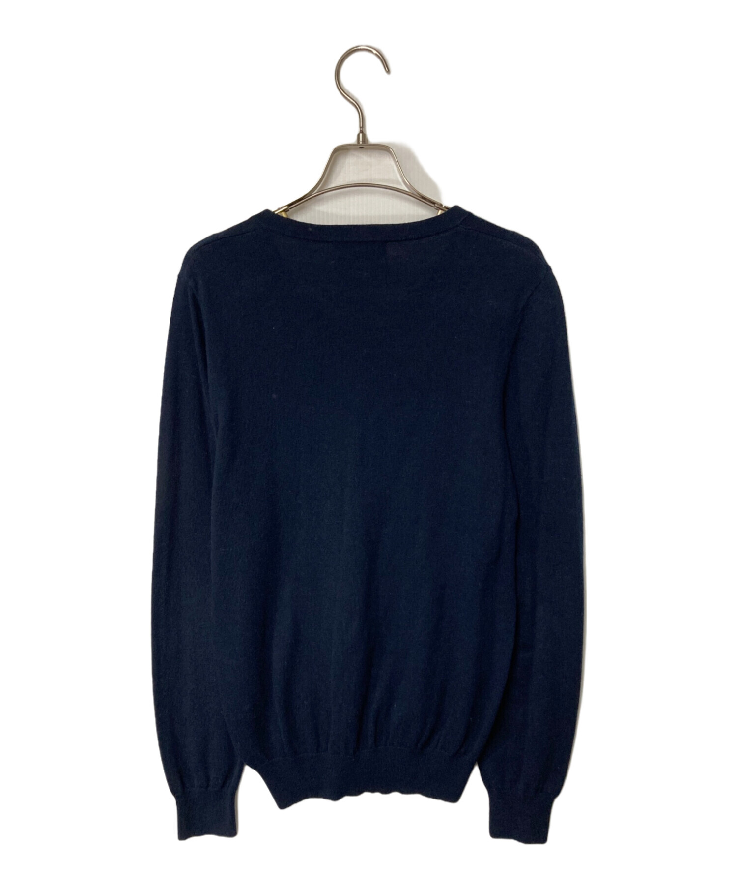 中古・古着通販】FRED PERRY (フレッドペリー) Vネックニット ネイビー