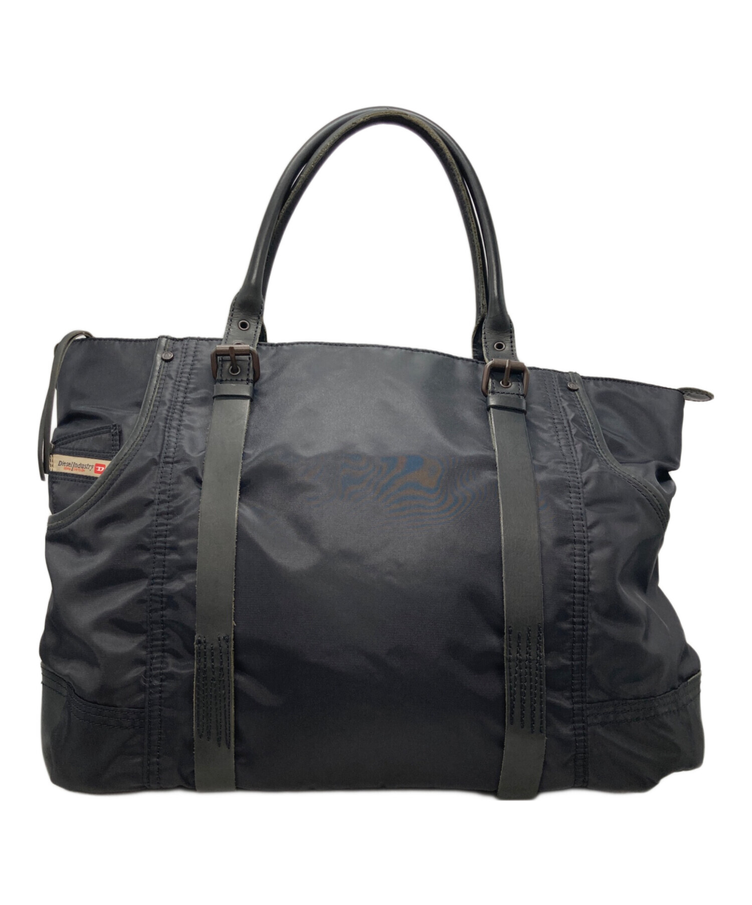 中古・古着通販】DIESEL (ディーゼル) ナイロンレザーバッグ ブラック