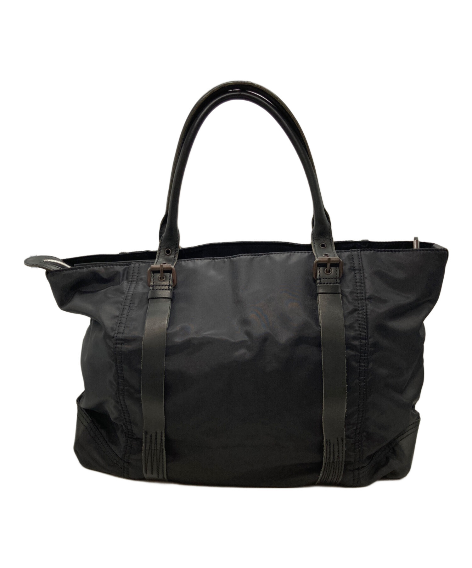 中古・古着通販】DIESEL (ディーゼル) ナイロンレザーバッグ ブラック 