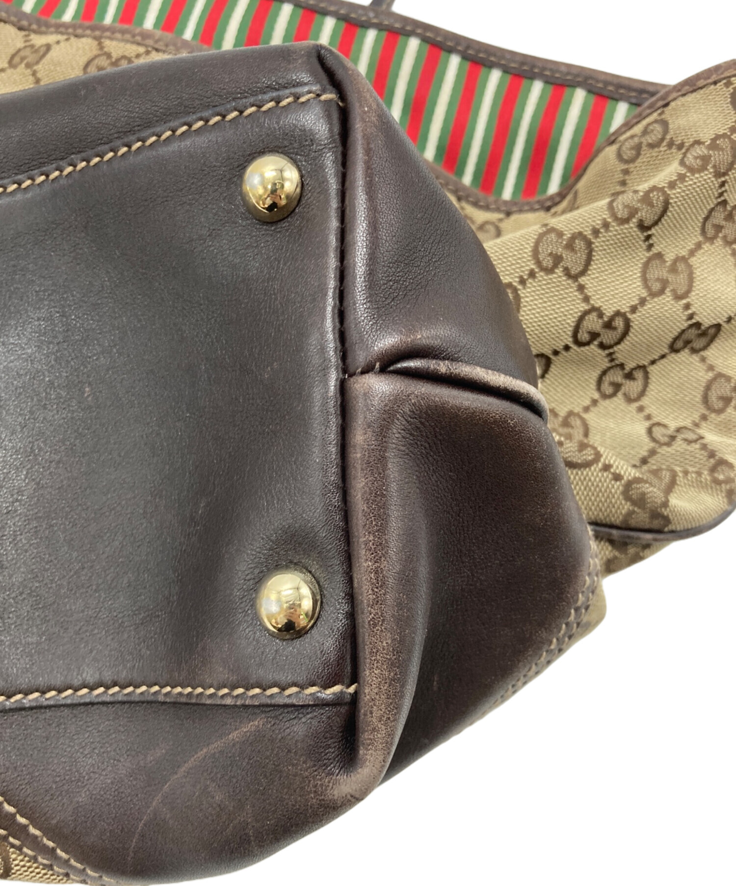 まみ❣️GUCCI＊グッチ＊トートバッグ＊ブラウン✨ 中古・古着通販】GUCCI (グッチ) ニューブリット トートバッグ