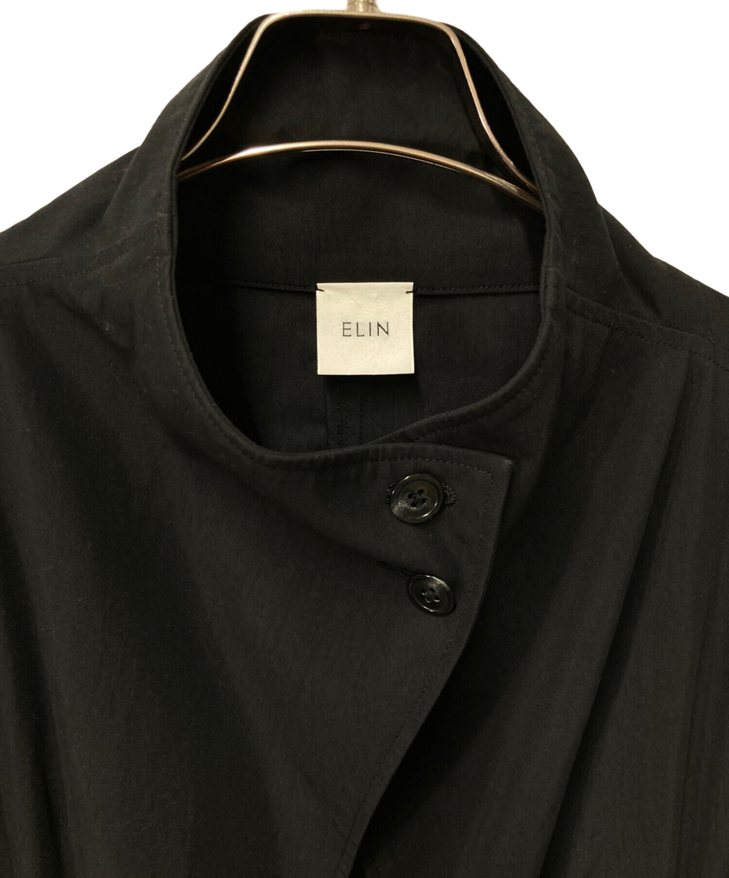 中古・古着通販】ELIN (エリン) ロングコート ブラック サイズ:38 