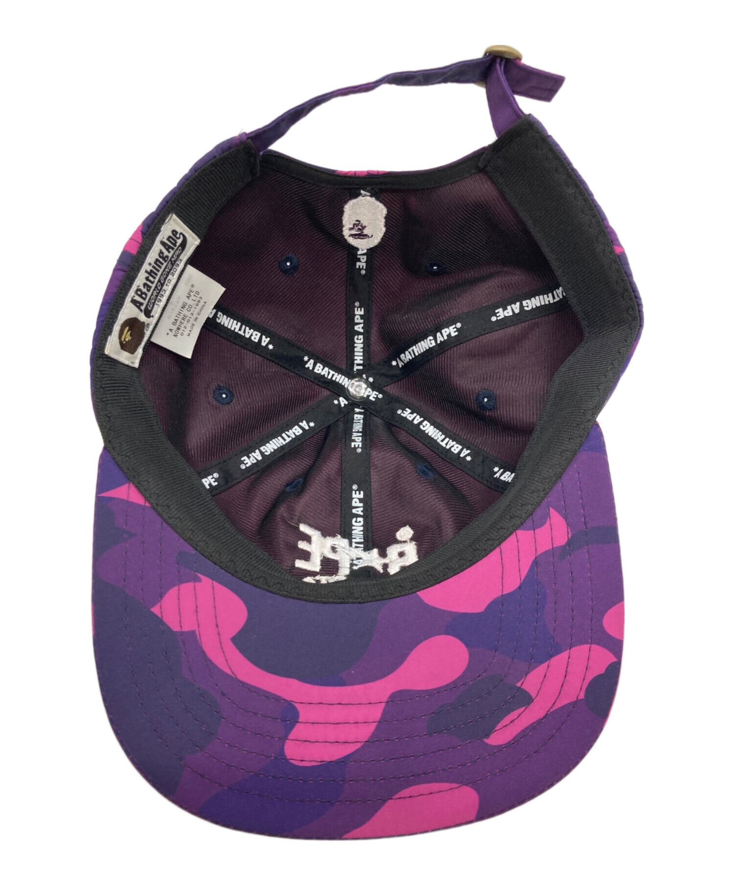 BAPE パープル　カモフラ　メッシュキャップ　エイプ　ベイプスタ　スケーター 中古・古着通販】BAPE BY A BATHING APE (ベイプバイアベイシング