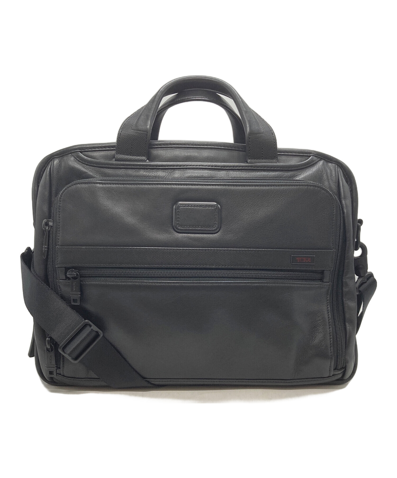 k*e様 TUMI ブラック オールレザー 中古・古着通販】TUMI (トゥミ) オーガナイザー・レザー・ブリーフ