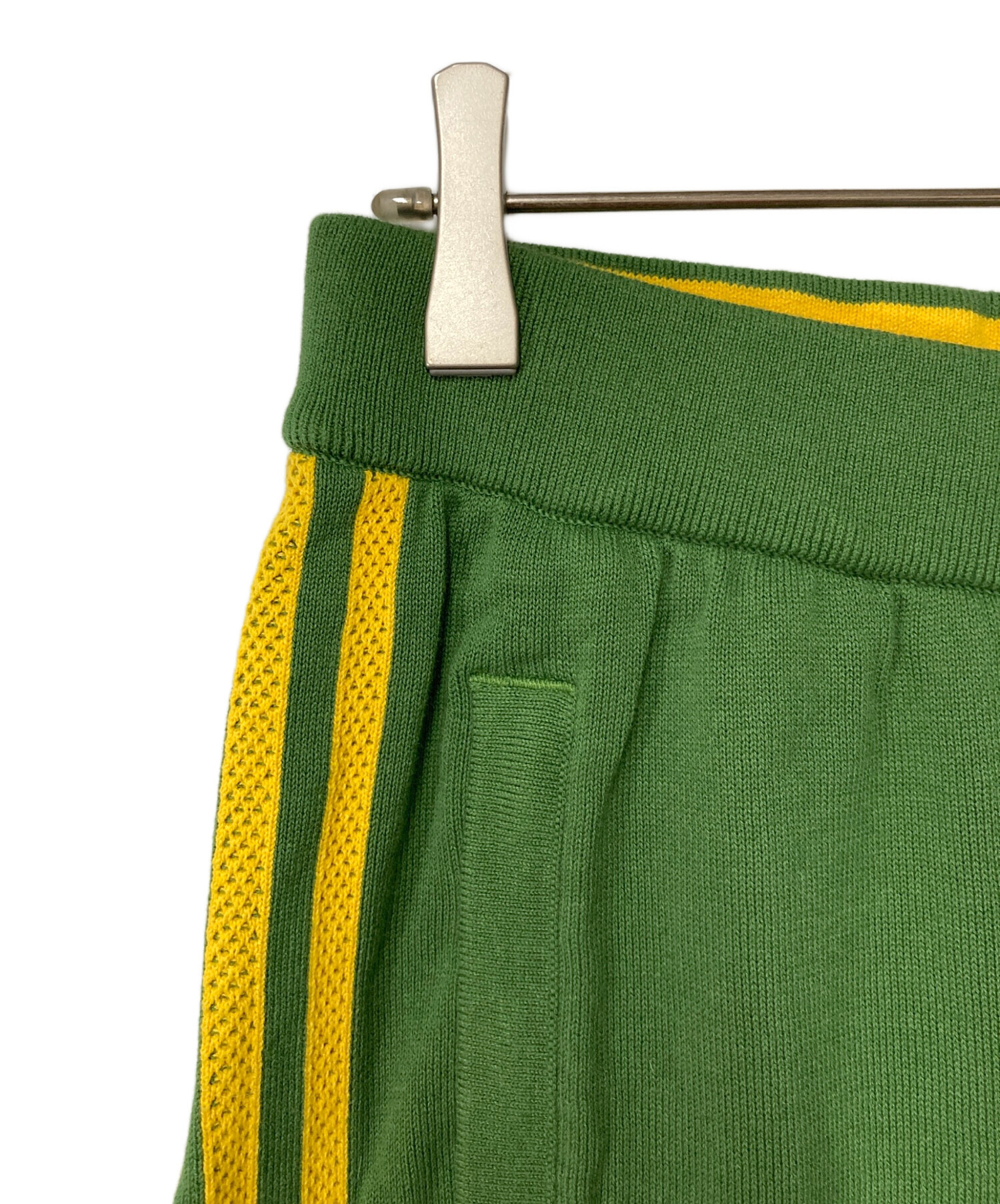 90s  トラックパンツ グリーン イエロー 中古・古着通販】adidas (アディダス) ニューニット トラックパンツ