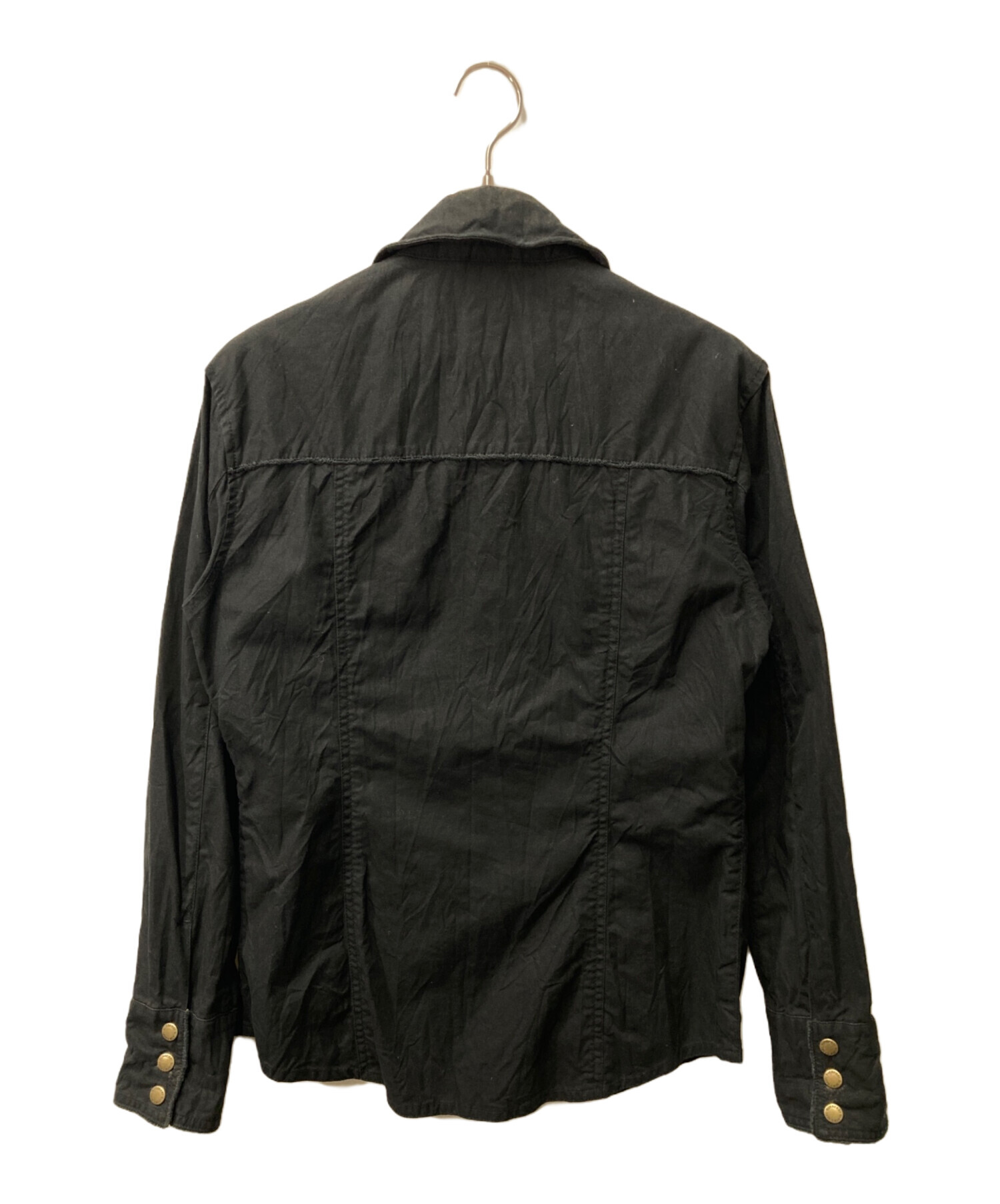 バーバリーブラックレーベル ジップアップブルゾン ブラック L 中古・古着通販】BURBERRY BLACK LABEL (バーバリーブラックレーベル
