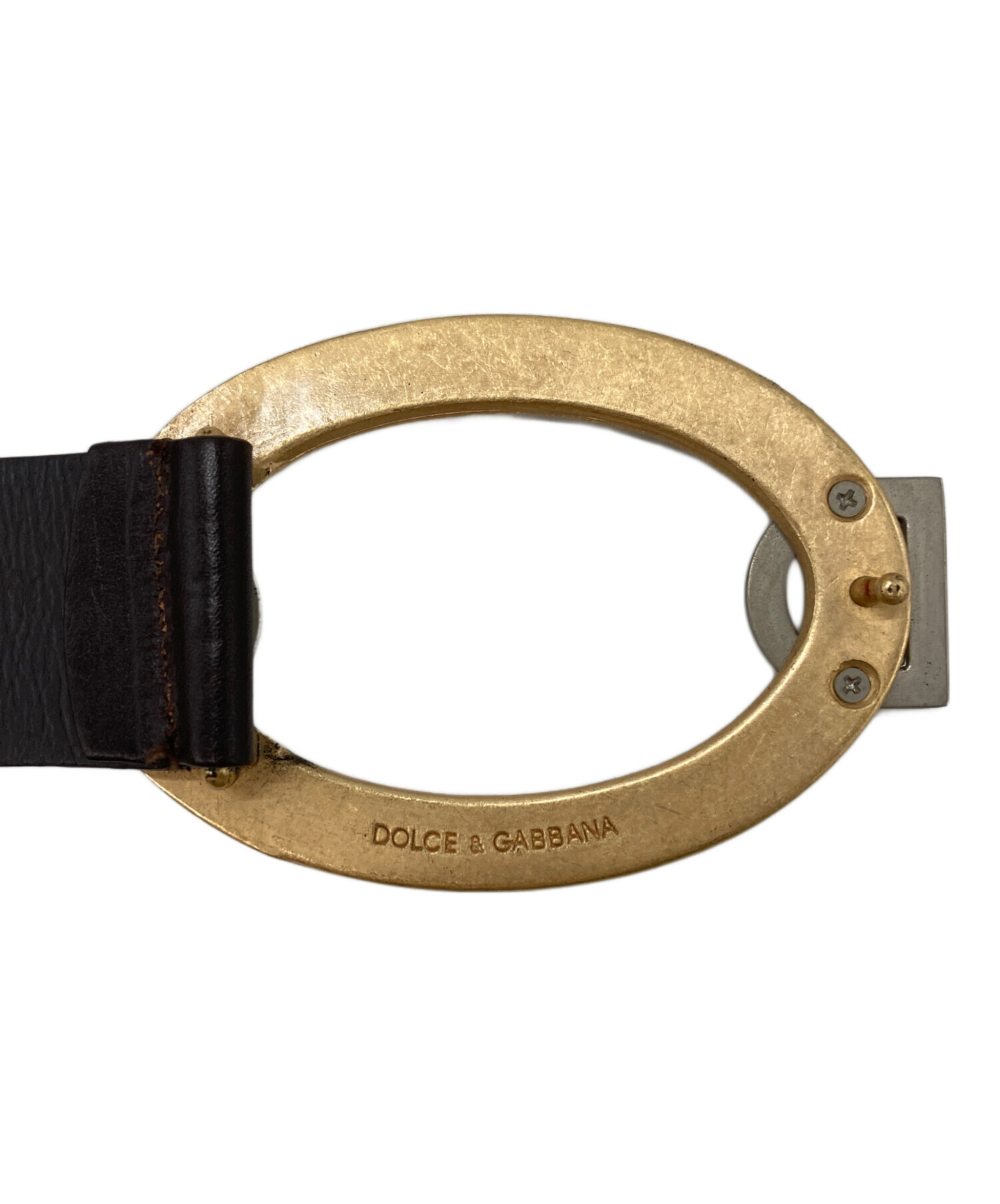 DOLCE&GABBANA レザーベルト イエロー 中古・古着通販】DOLCE & GABBANA (ドルチェ＆ガッバーナ) レザー