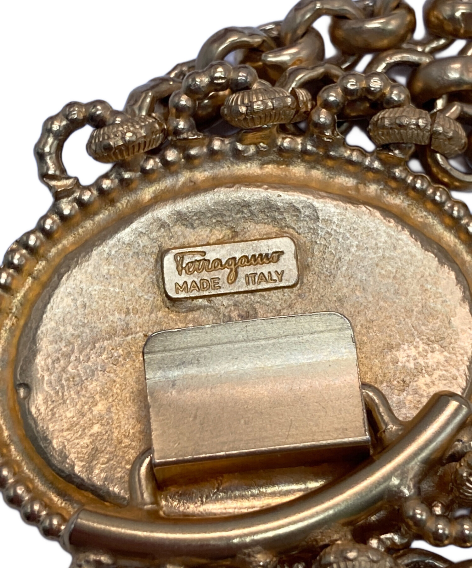 フェラガモ　ヴィンテージ　ゴールドアクセサリー3点セット 中古・古着通販】Ferragamo (フェラガモ) チェーンネックレス ゴールド