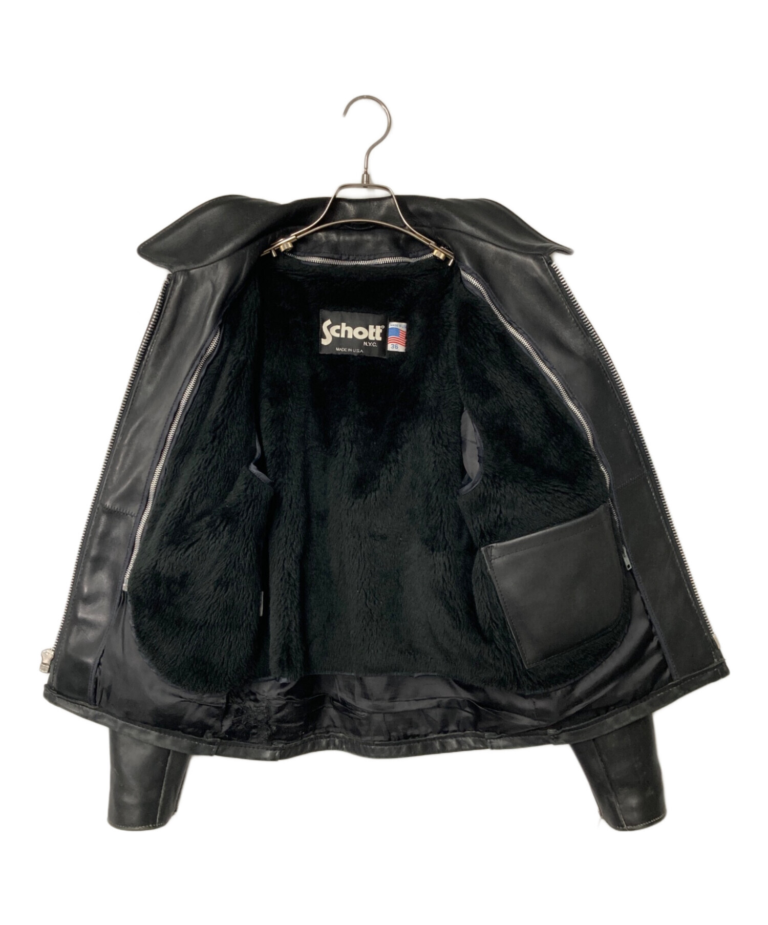 中古・古着通販】Schott (ショット) ライナー付シングルライダース