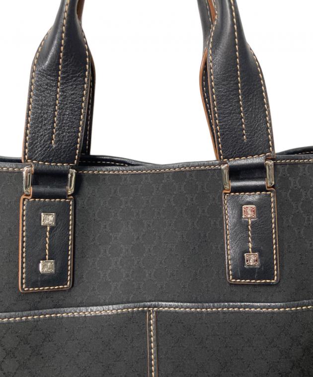 中古・古着通販】CELINE (セリーヌ) マカダム柄トートバッグ ブラック