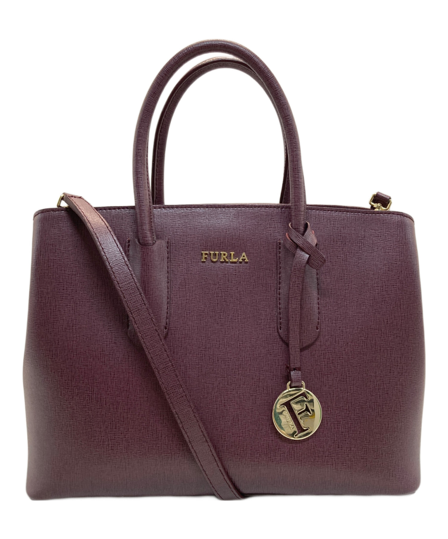 Furla バッグ 中古・古着通販】FURLA (フルラ) 2WAYショルダーバッグ ボルドー