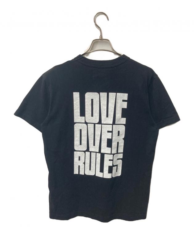 sacai サカイ LOVEOVERRULESロゴTシャツ 中古・古着通販】sacai (サカイ) LOVE OVER BLUES コットン バック
