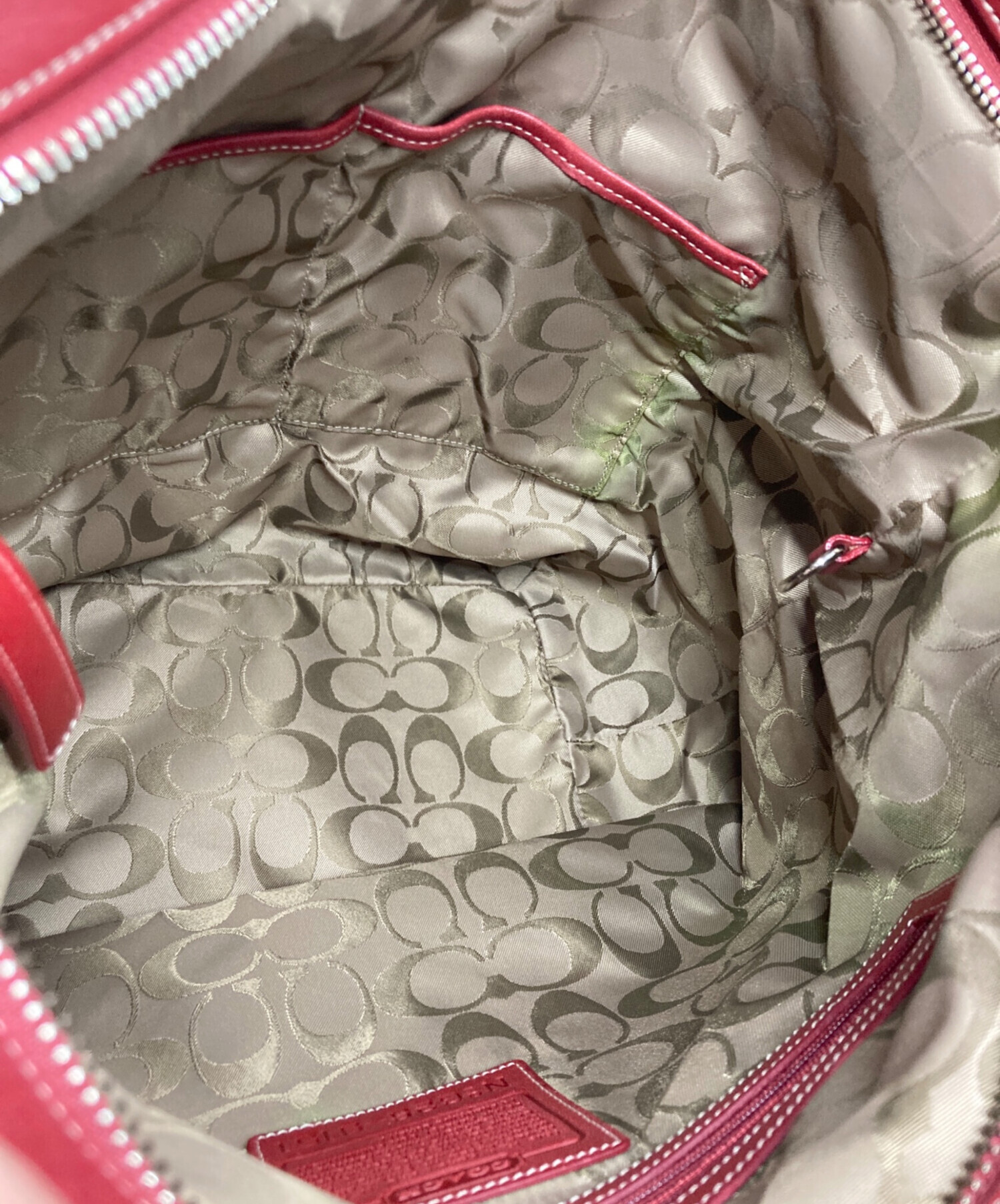 中古・古着通販】COACH (コーチ) ワンショルダーバッグ レッド