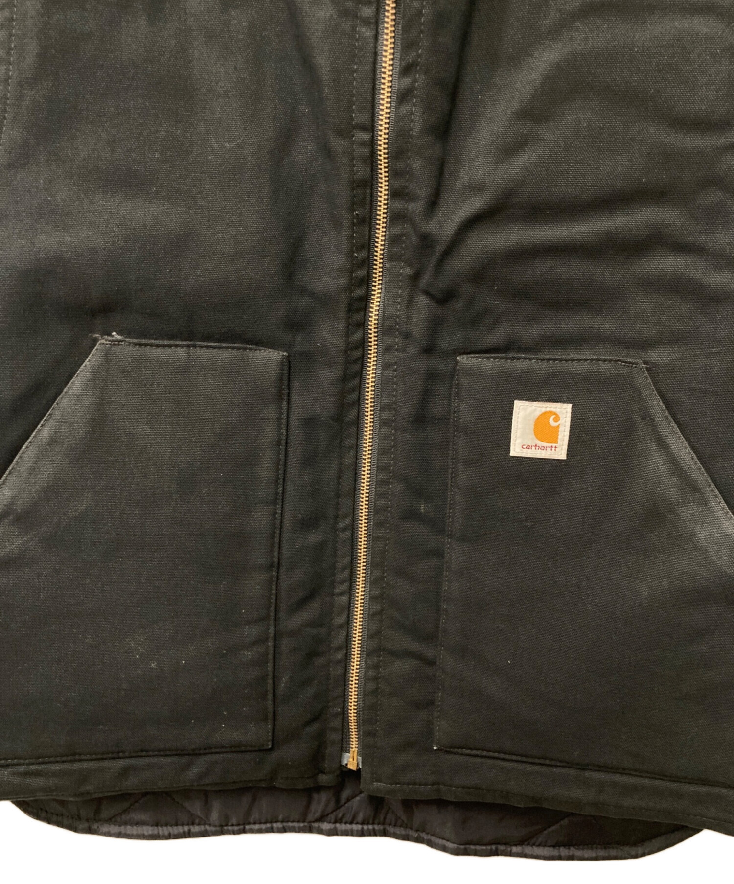 中古・古着通販】CarHartt (カーハート) ダック ワークベスト ブラック