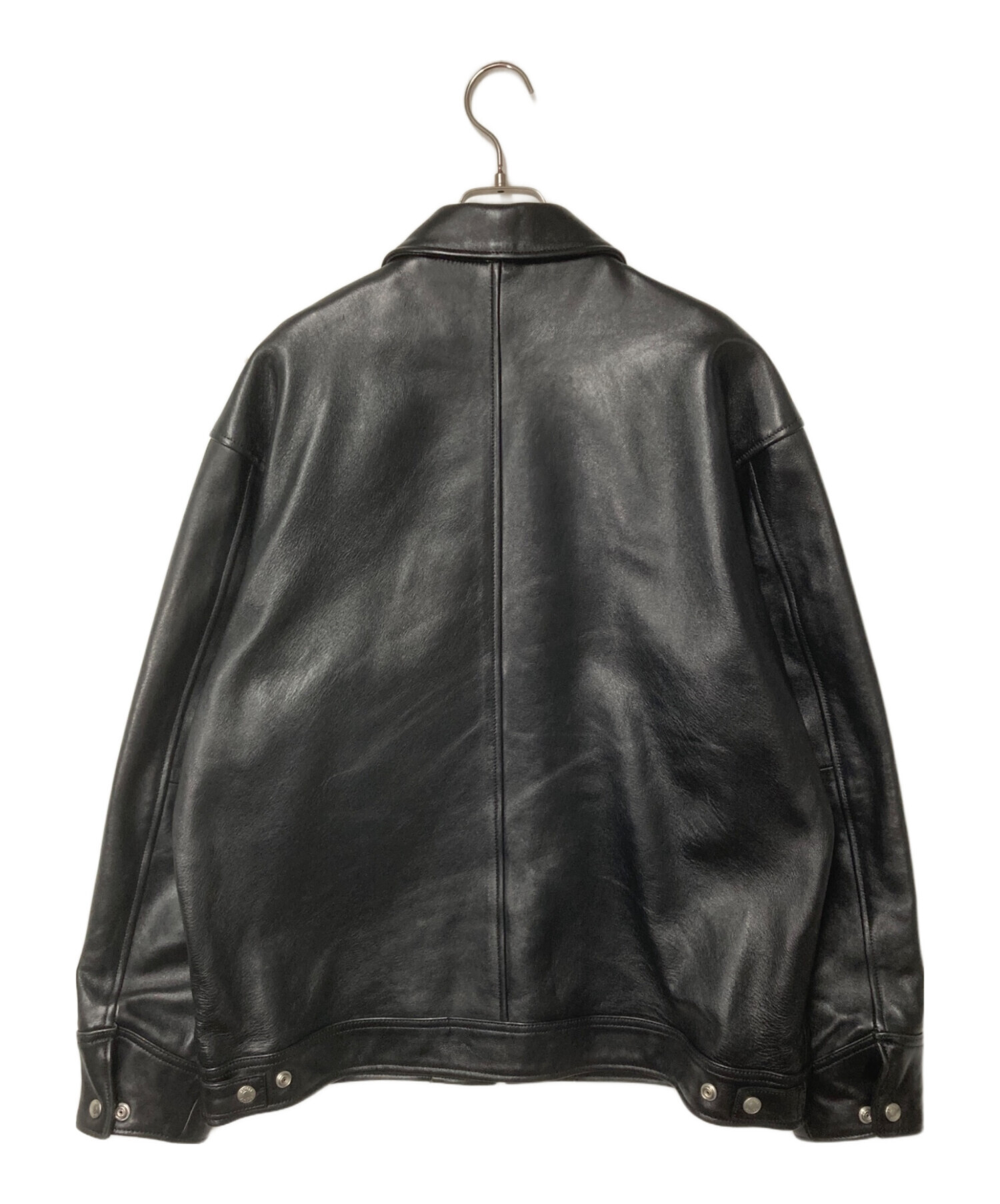中古・古着通販】Schott (ショット) LEATHER TRACKER JACKET ブラック