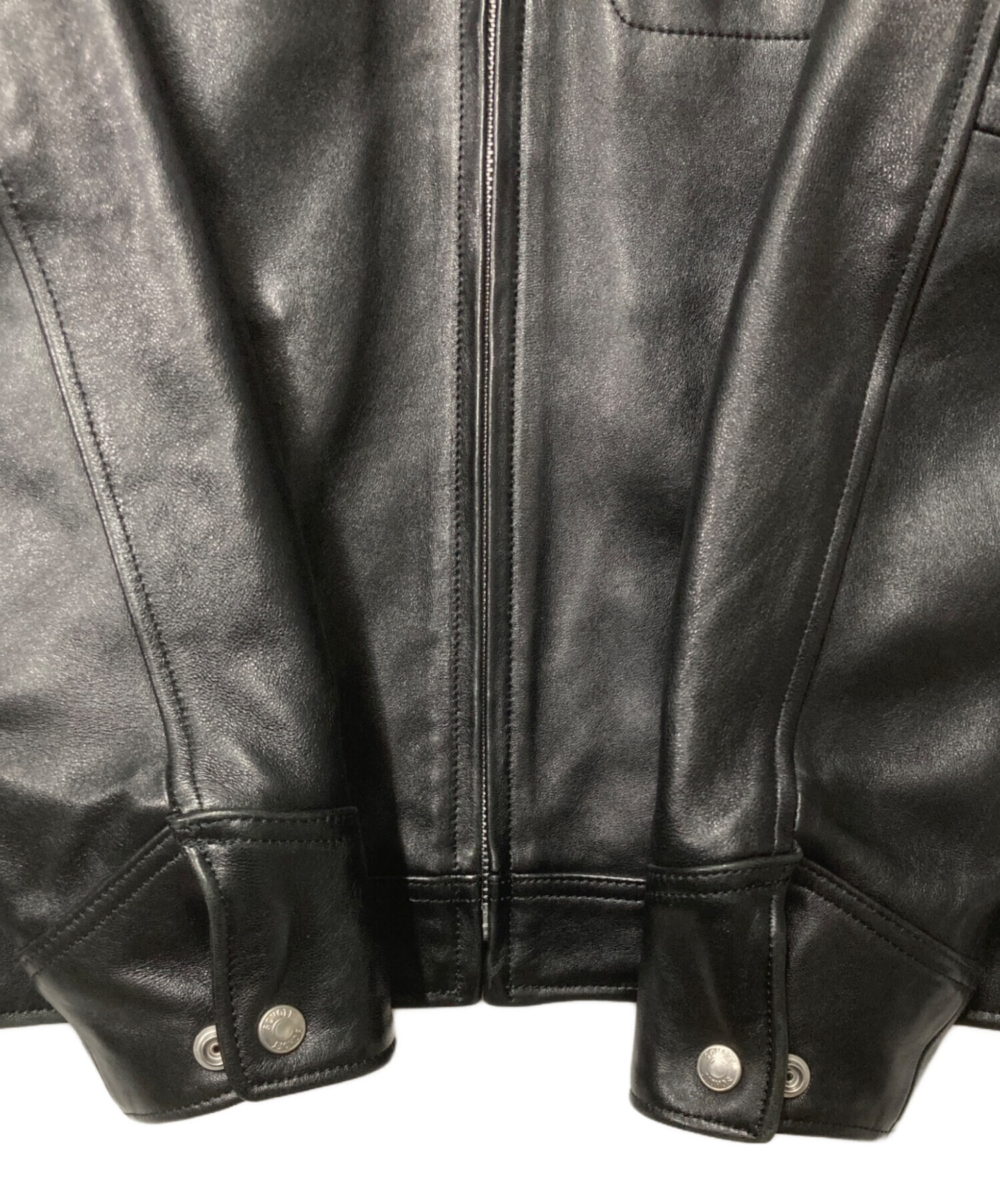 中古・古着通販】Schott (ショット) LEATHER TRACKER JACKET ブラック