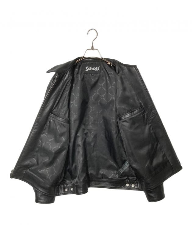 中古・古着通販】Schott (ショット) LEATHER TRACKER JACKET ブラック
