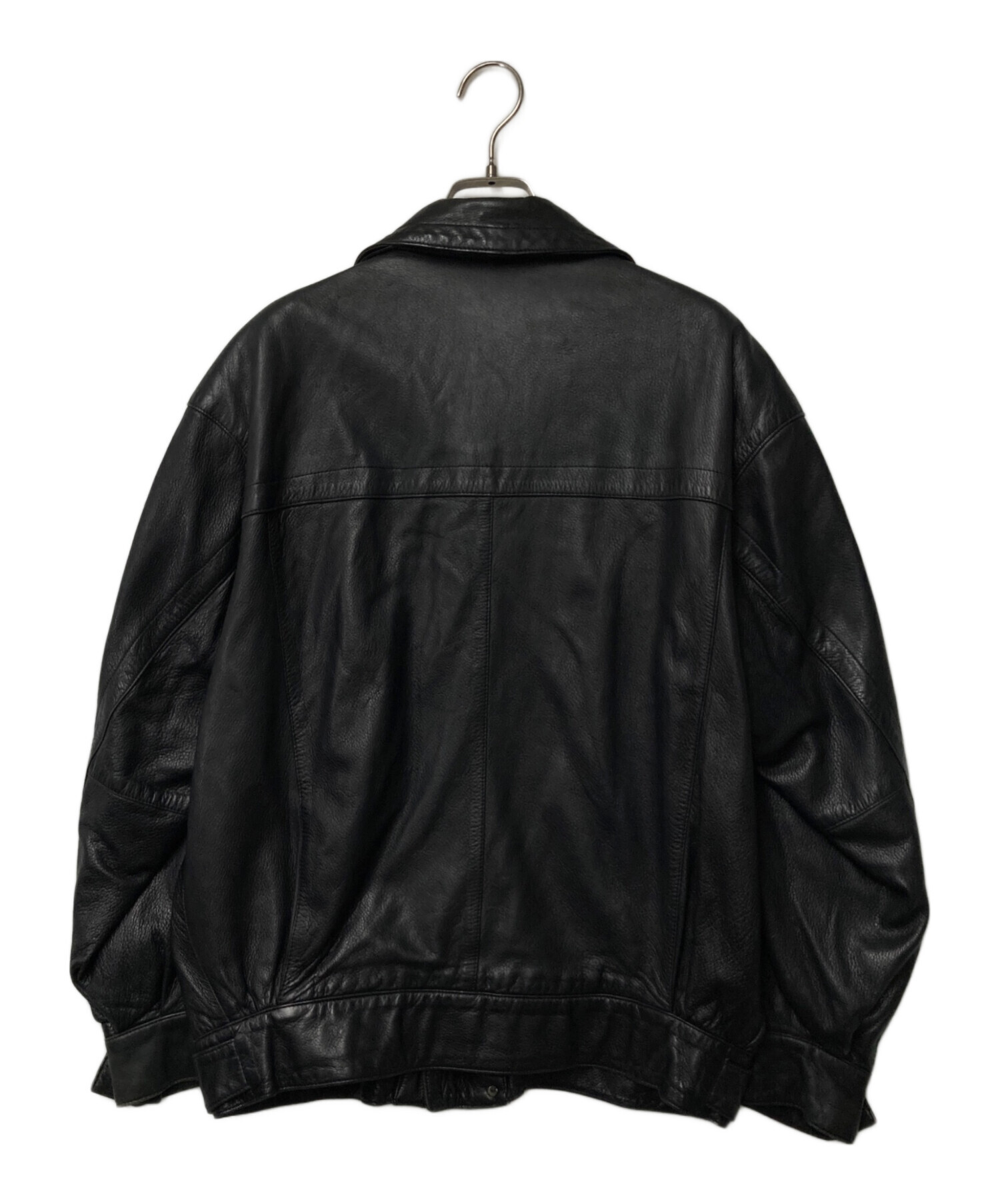 中古・古着通販】LOEWE (ロエベ) レザージャケット ブラック サイズ:50
