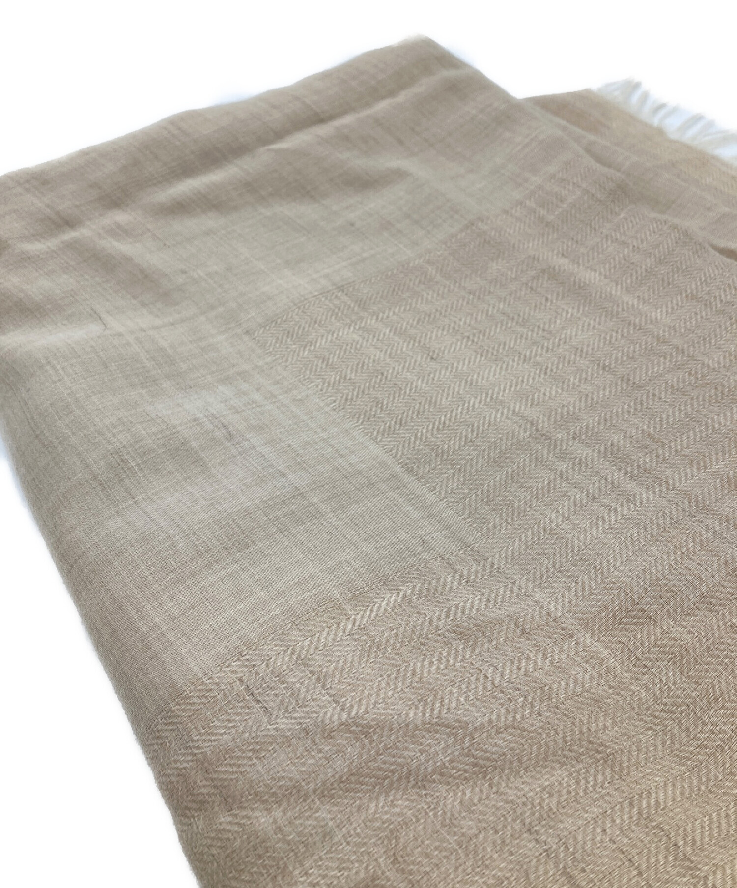中古・古着通販】HERMES (エルメス) 大判カシミヤストール ベージュ