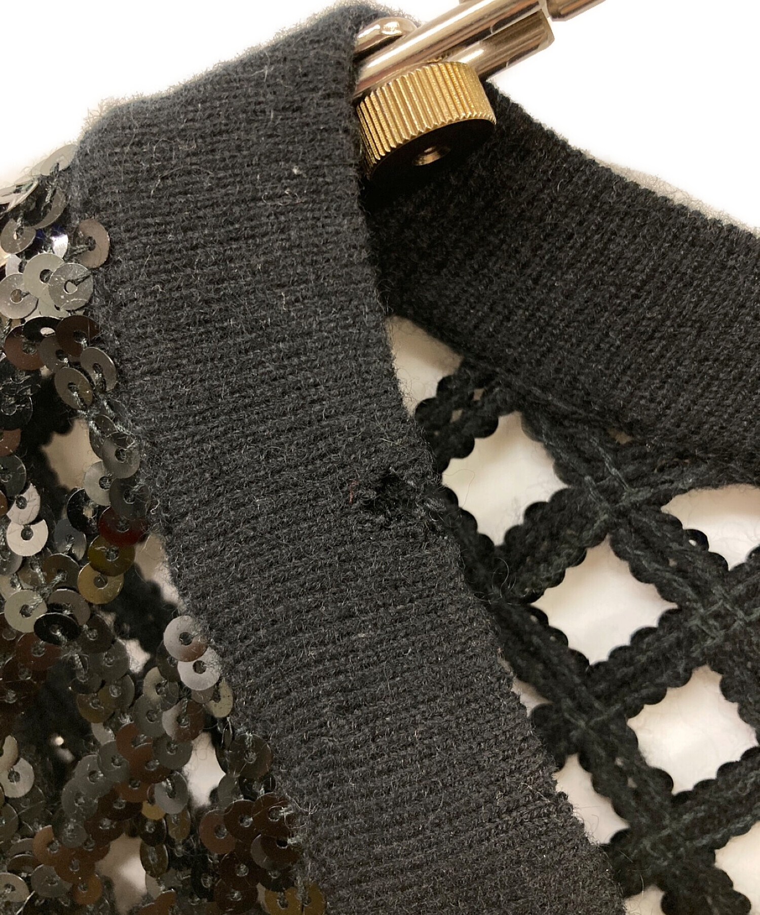 中古・古着通販】CHANEL (シャネル) カシミヤスパンコールメッシュ