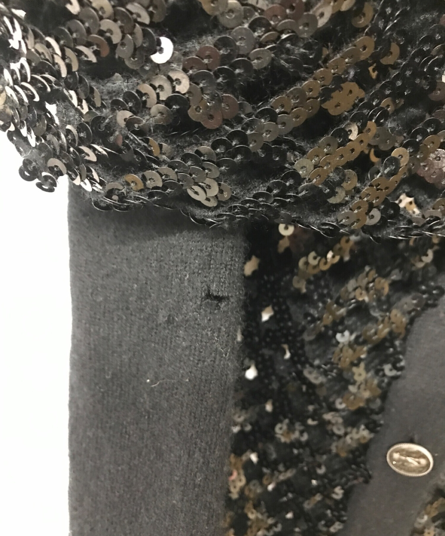 中古・古着通販】CHANEL (シャネル) カシミヤスパンコールメッシュ