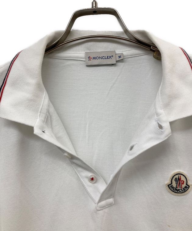 美品✨MONCLER ポロシャツ ホワイト ビッグロゴ ワッペン M 中古・古着通販】MONCLER (モンクレール) MAGLIA POLO ワッペン