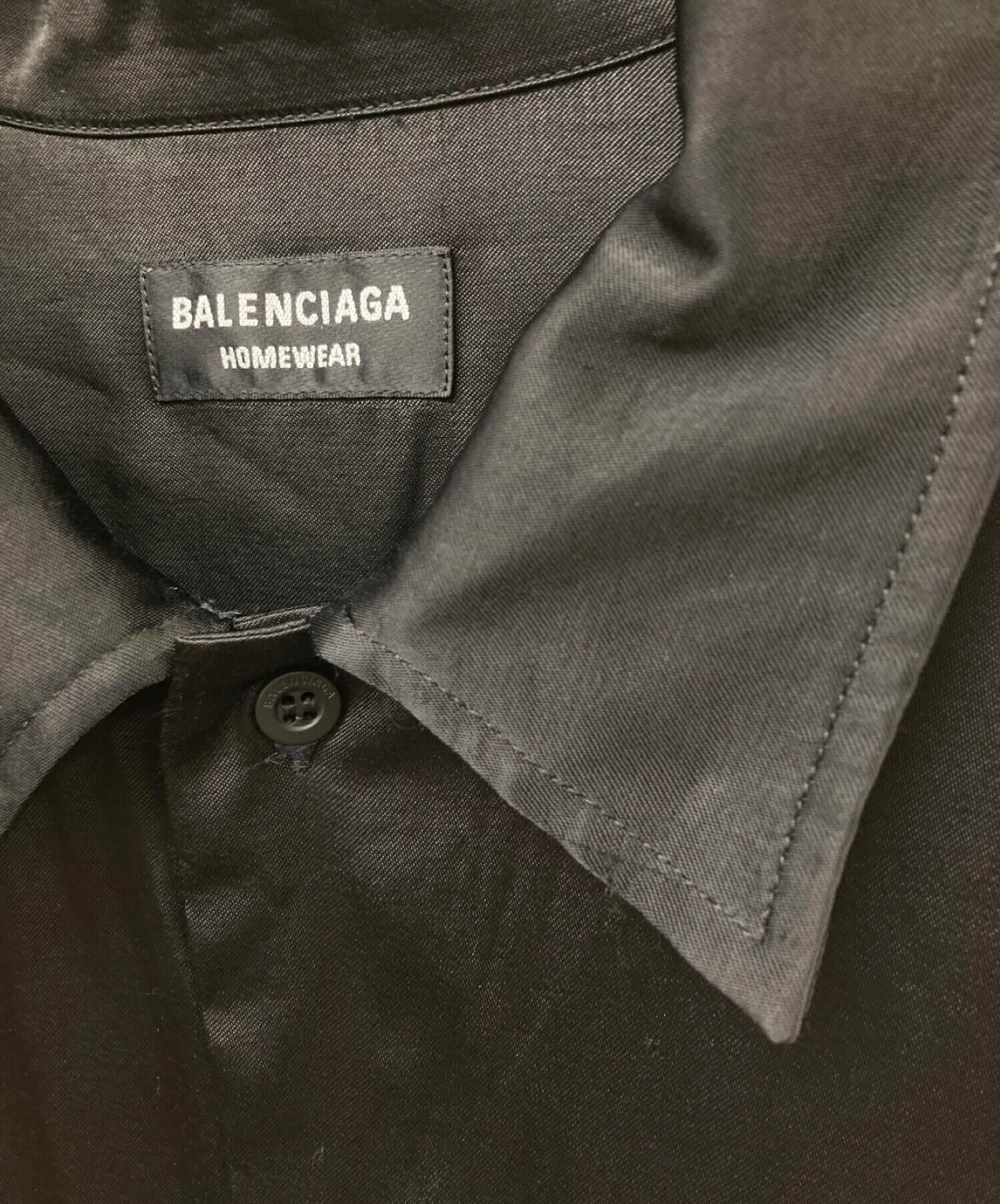 中古・古着通販】BALENCIAGA (バレンシアガ) ロゴ刺繍長袖レーヨン